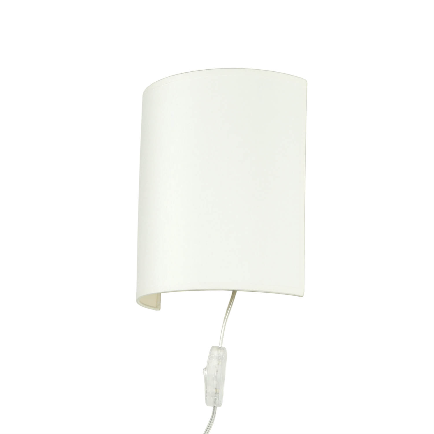 Stoff Wandlampe mit Kabel Schalter Weiß ALICE