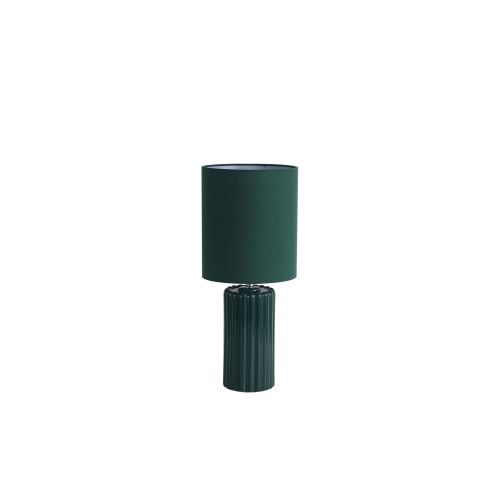 Lampe de table tissu céramique E14 51 cm vert olive