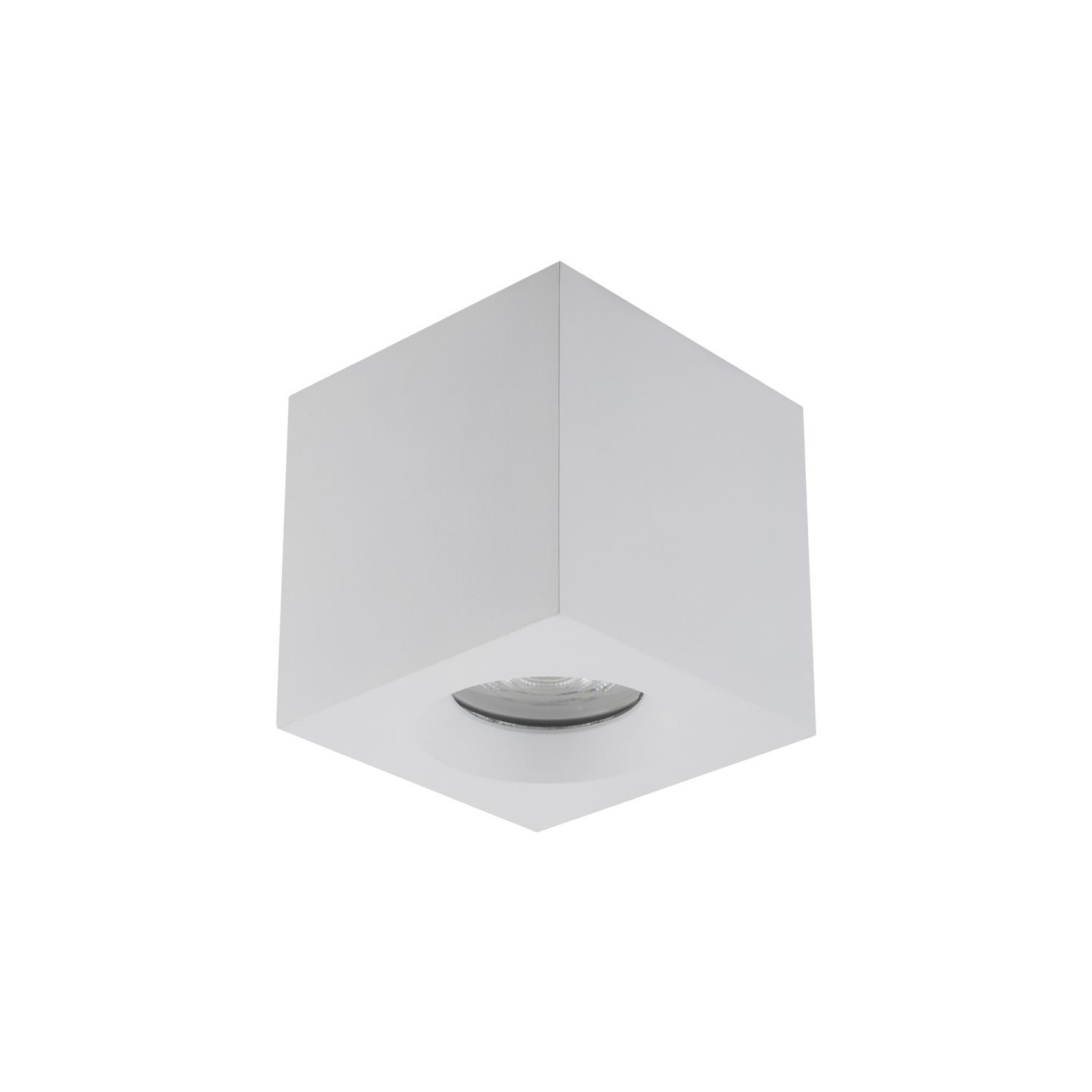 Petit spot de plafond noir métal verre IP44 8,5 cm