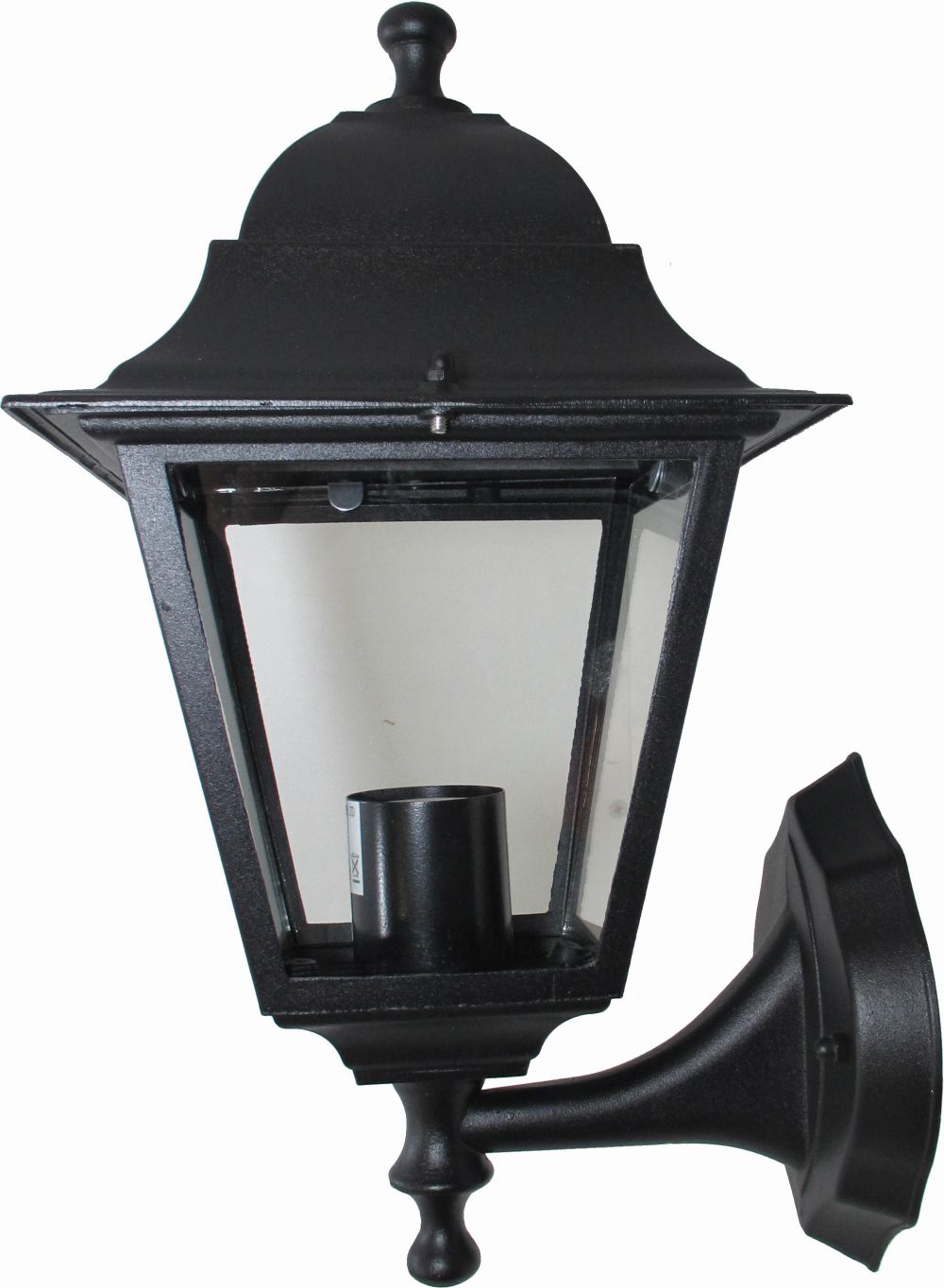 Wandlampe außen Schwarz Aluminium IP44 Rustikal E27