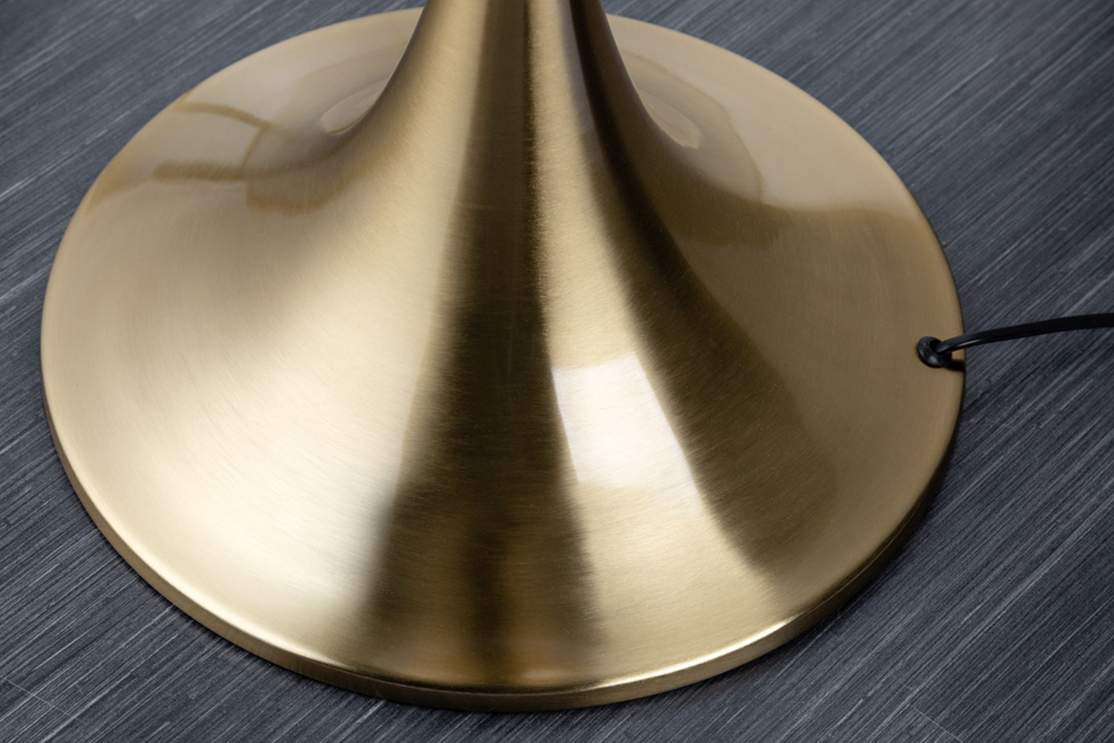 Stehlampe Metall Nylon Gold Schwarz E27 160 cm elegant