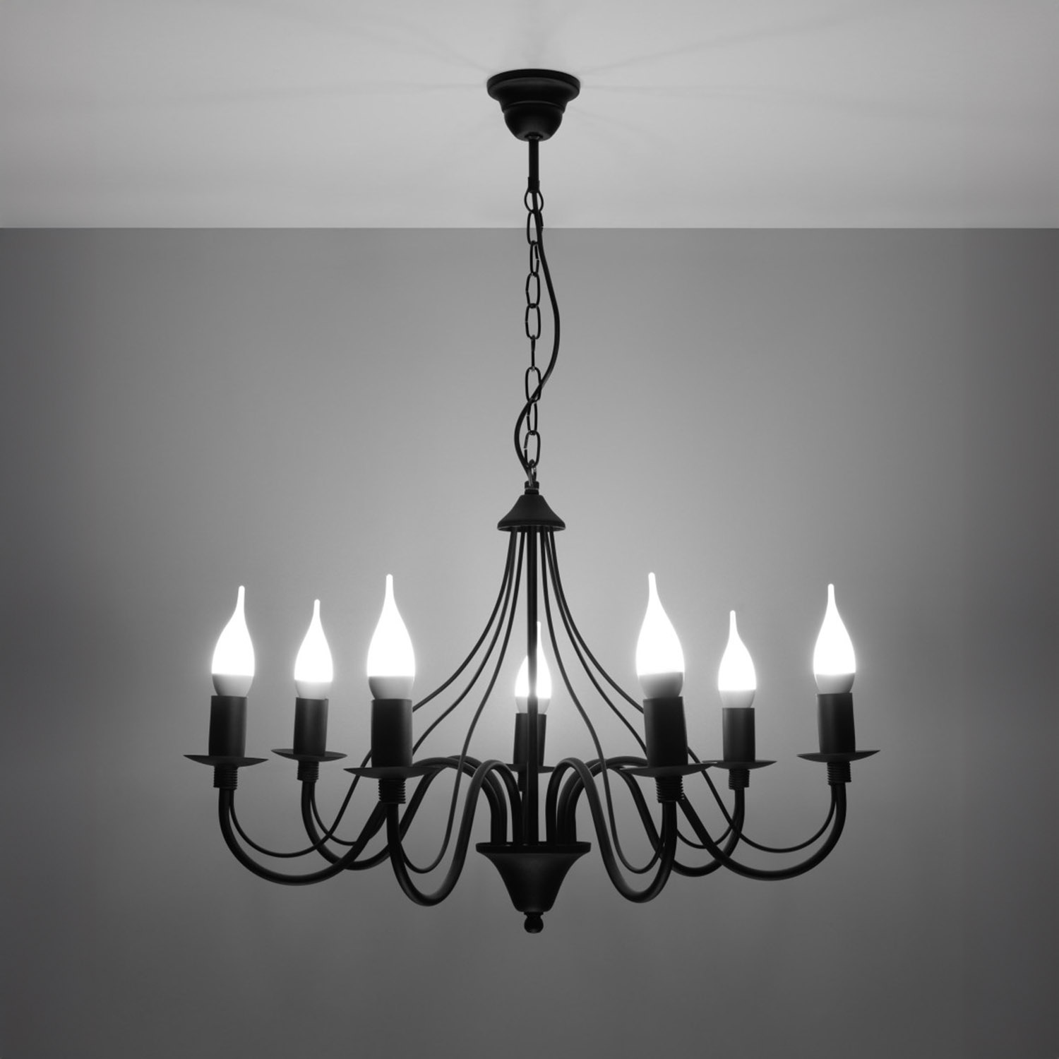 Lustre rustique FIORANO en noir