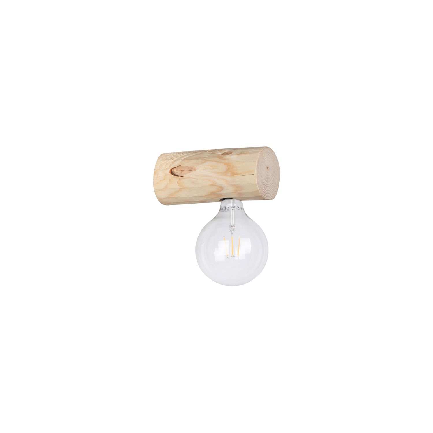 Moderne Wandlampe Holz Ast naturnah E27 gemütlich