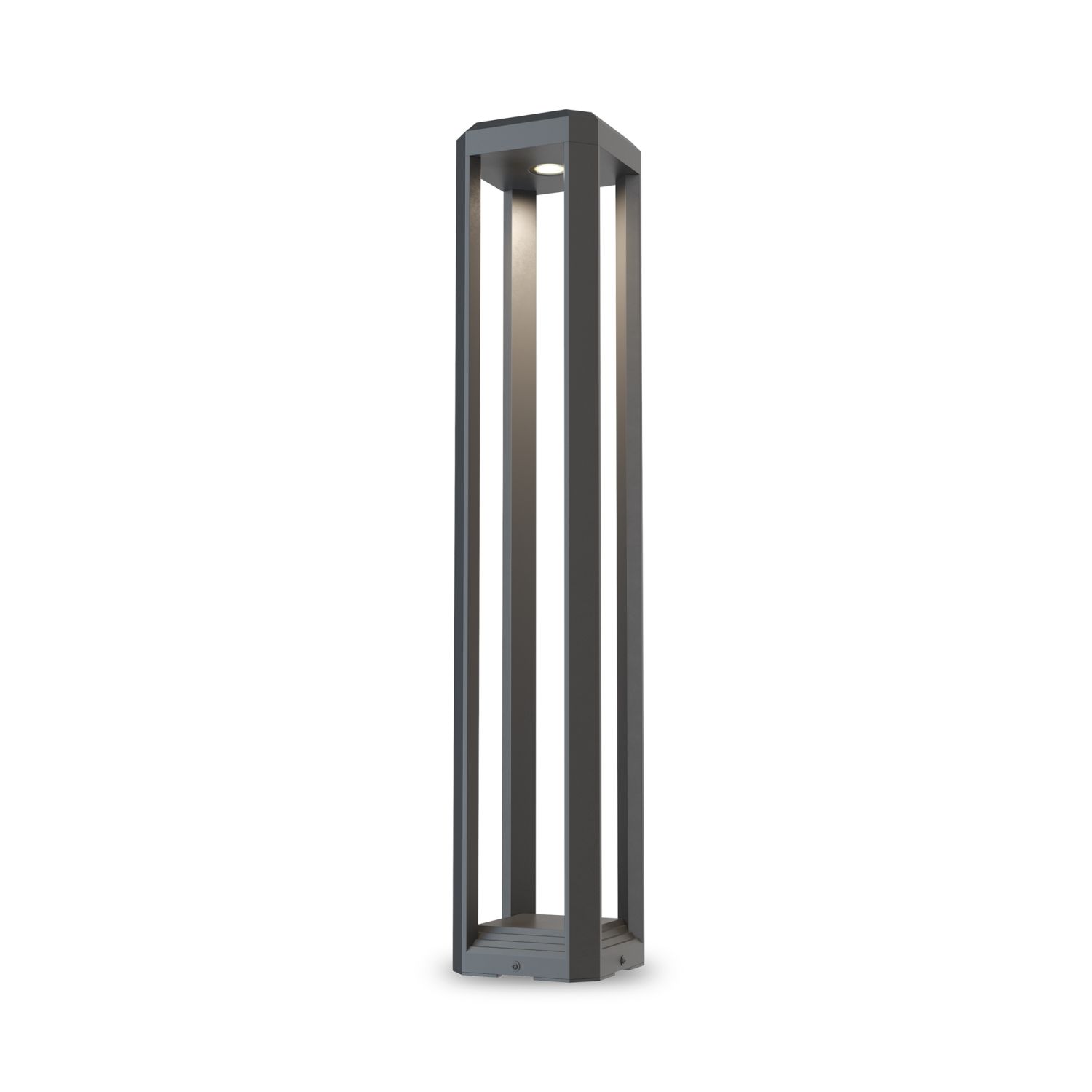 Borne d'éclairage LED Aluminium IP65 80 cm Gris carré TIM