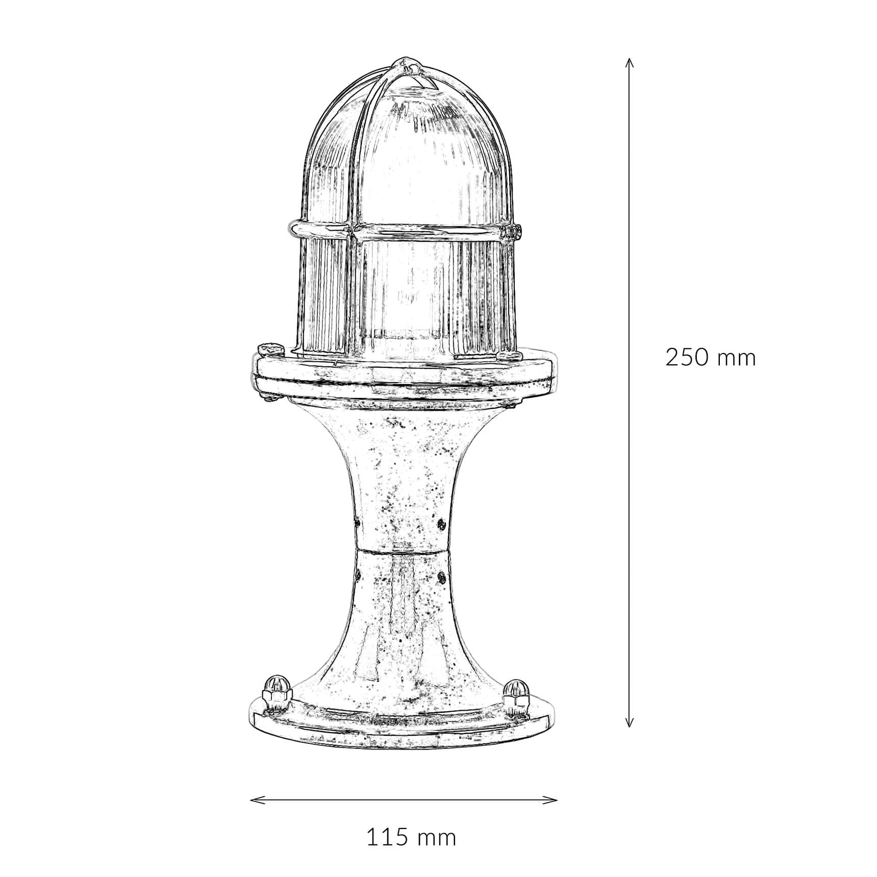 Lampe de jardin décorative laiton H:25cm Maritim