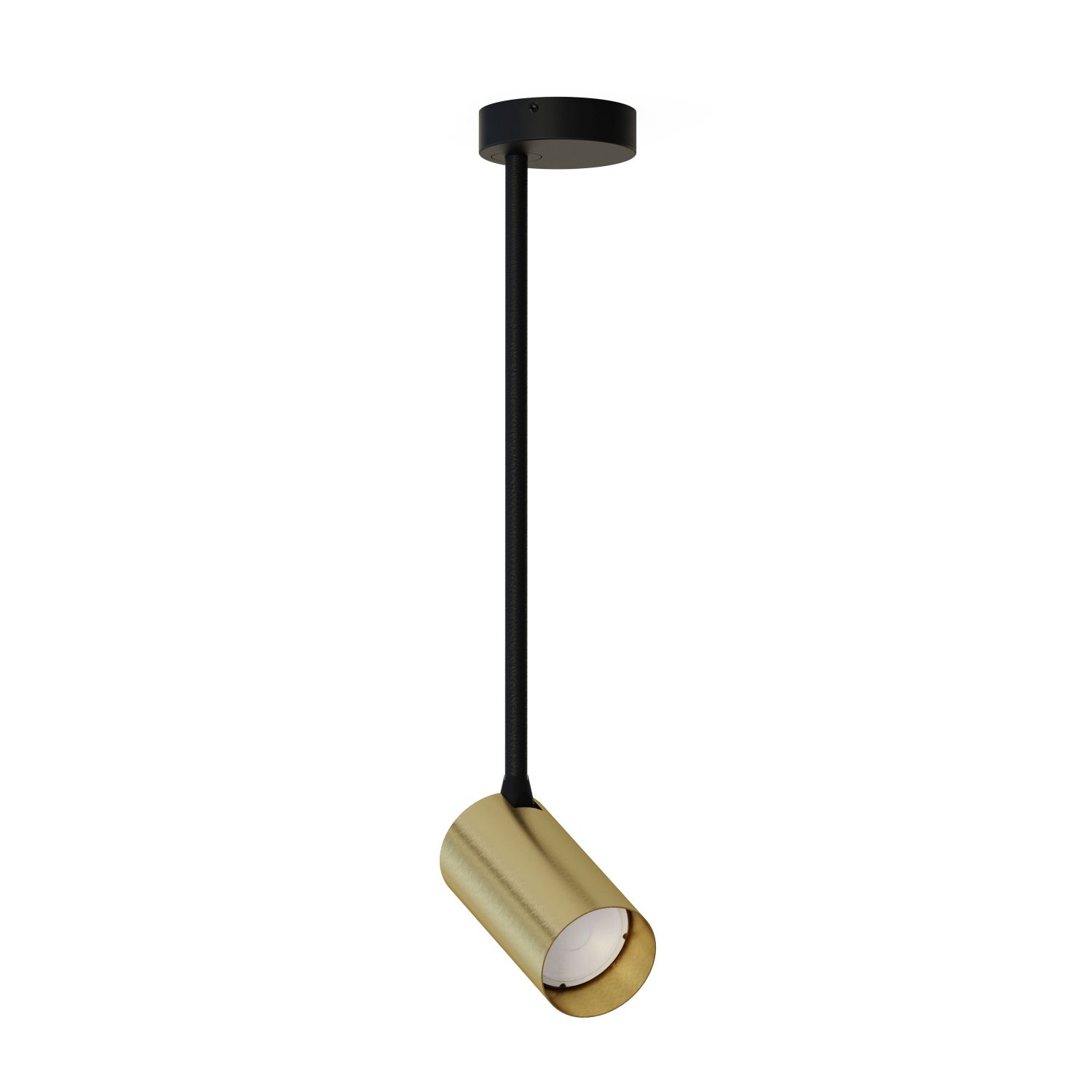 Deckenlampe GU10 in Schwarz Messing verstellbar H: 36 - 41 cm