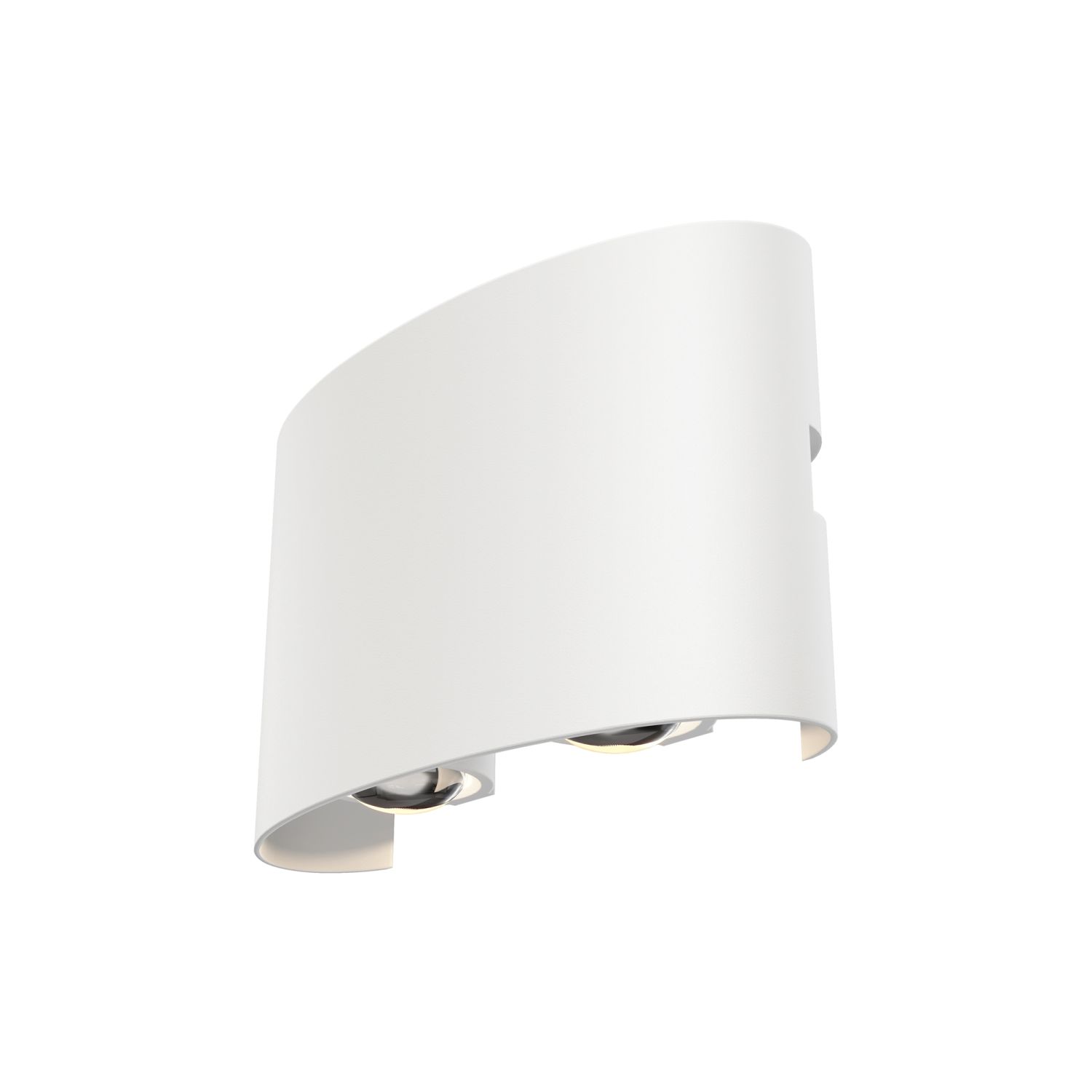 Lampe LED d'extérieur murale métal IP54 L : 12 cm Up Down blanc