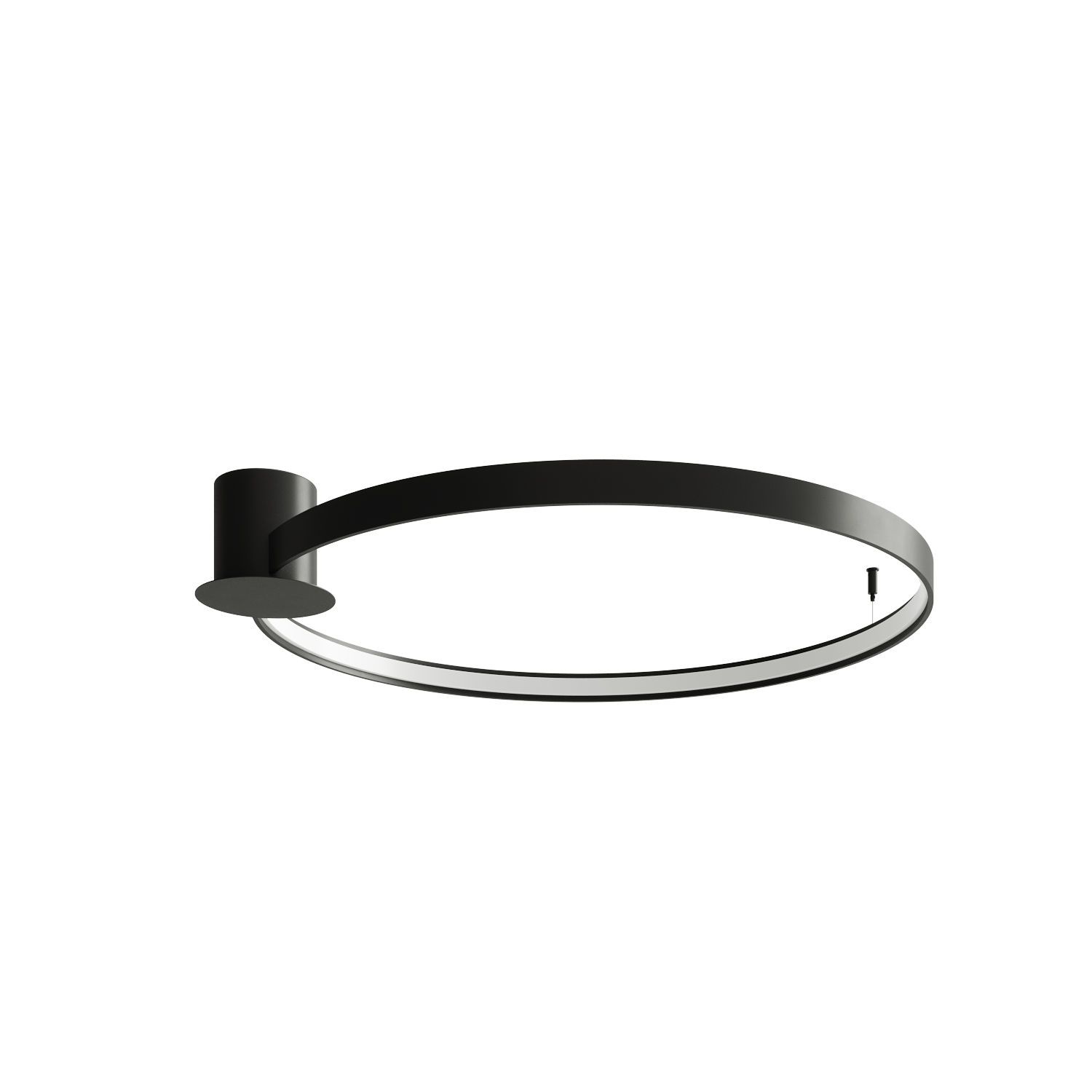 Schwarze Deckenleuchte LED Ø 78 cm Ring 3000 K Metall