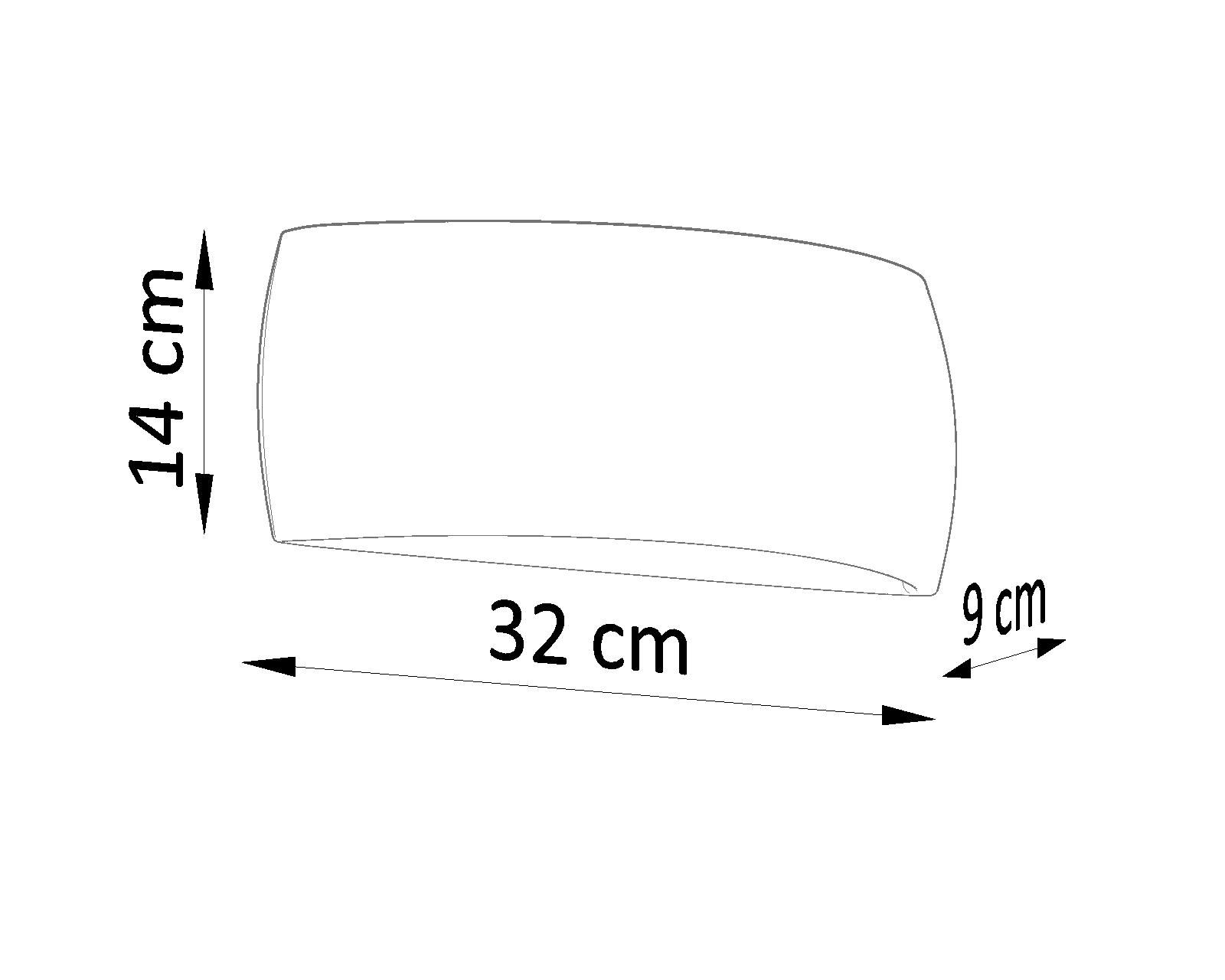 Wandleuchte Keramik 32 cm Up Down bemalbar Weiß