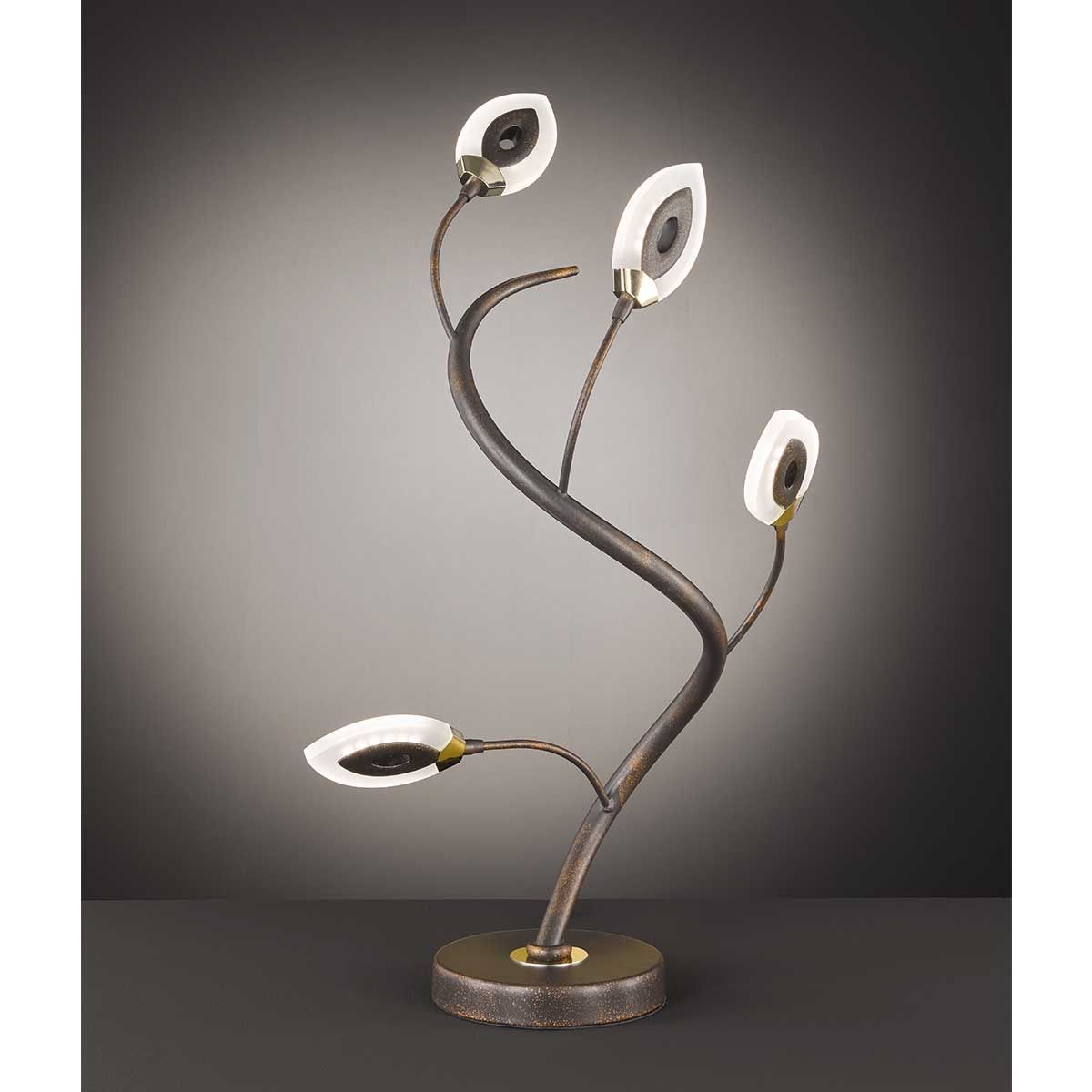 LED Tischlampe Modern Rostbraun Floral GORI