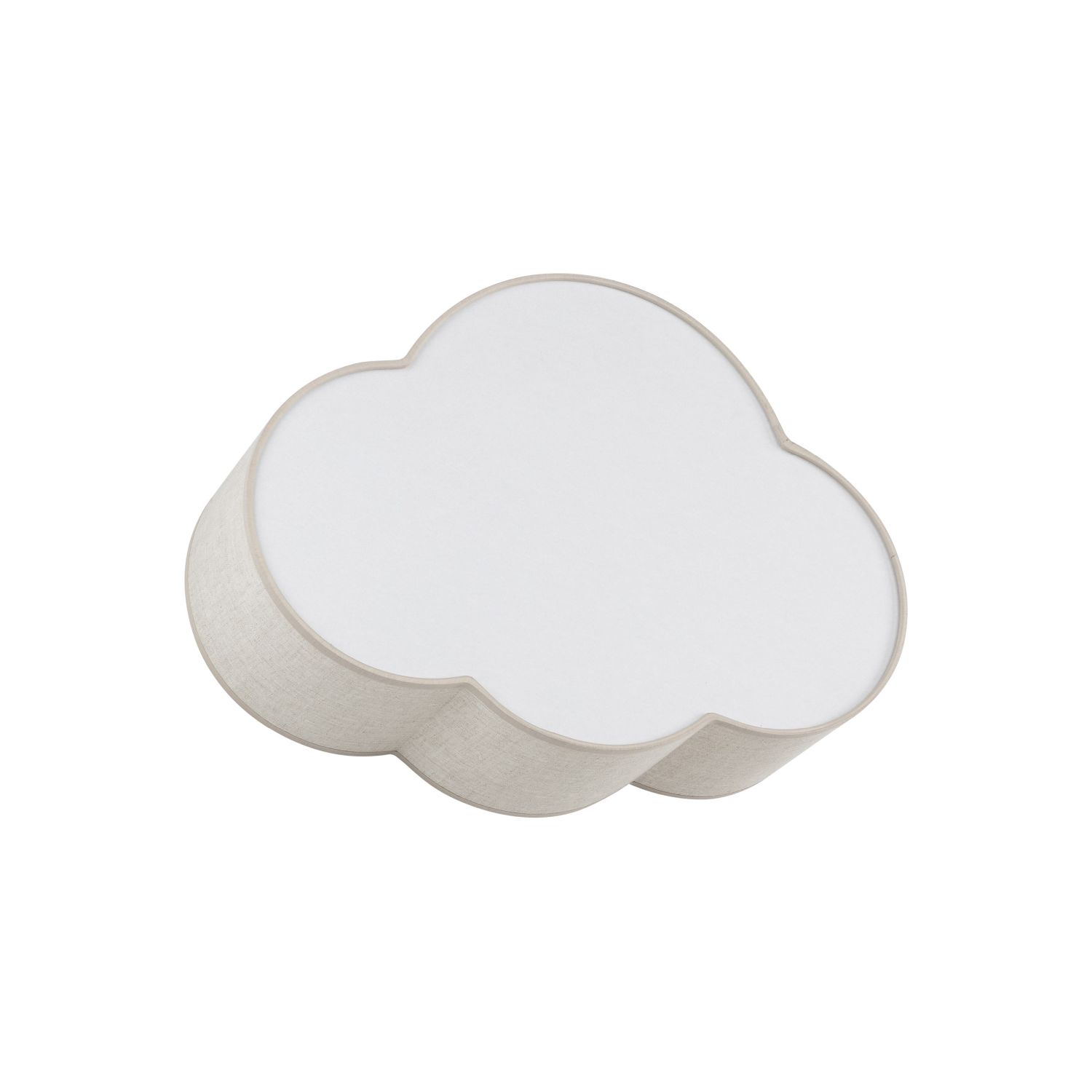 Chambre d'enfant Lampe nuage Beige Blanc Lin L : 43 cm 2x E27