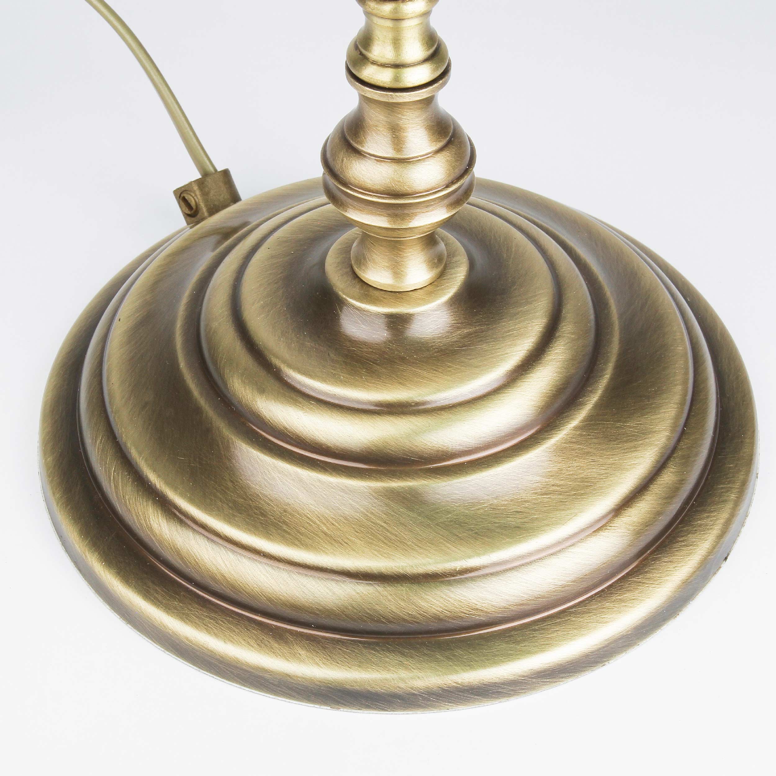 Banker Tischlampe aus Echt-Messing in Bronze