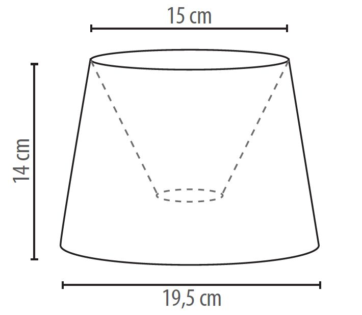 Kleiner Lampenschirm Tischleuchte Stoff Weiß E14