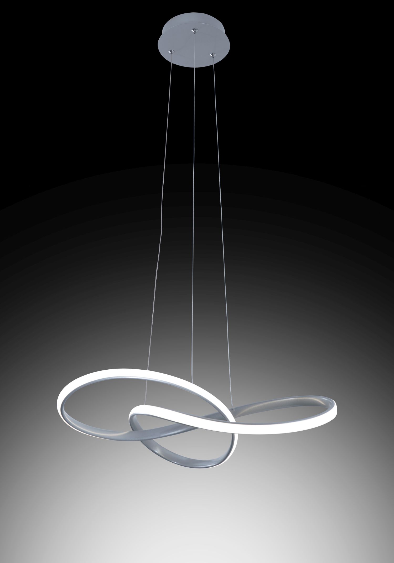 Suspension LED Métal L : 58 cm H : 120 cm 4000 K Chrome