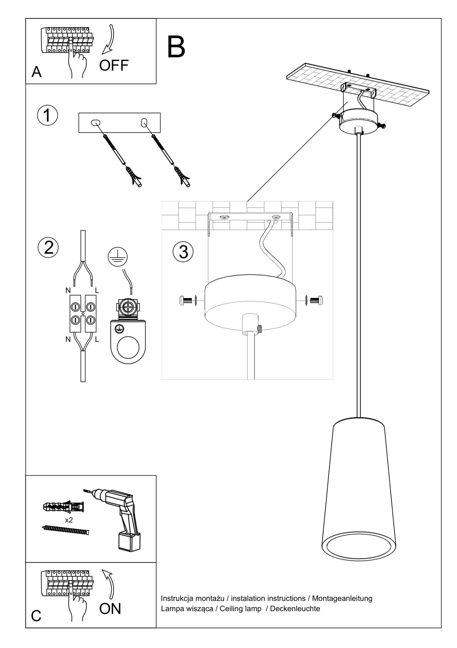 Hängelampe Weiß Ø 16 cm Keramik bemalbar E27 TUPA