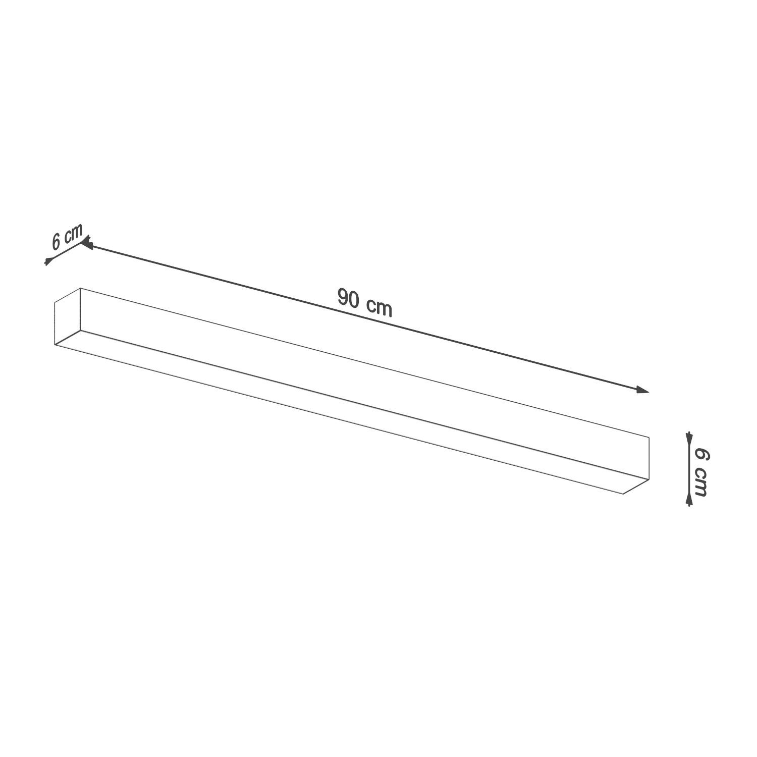 Applique LED 90 cm de long 3000 K 3120 lm faible éblouissement