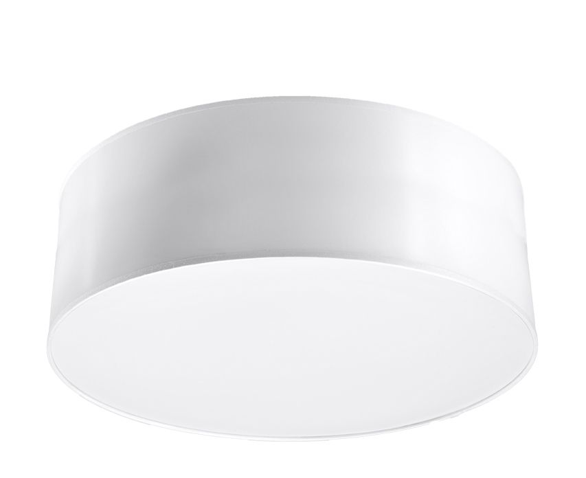 Plafonnier blanc rond plat Ø 25 cm faible éblouissement E27