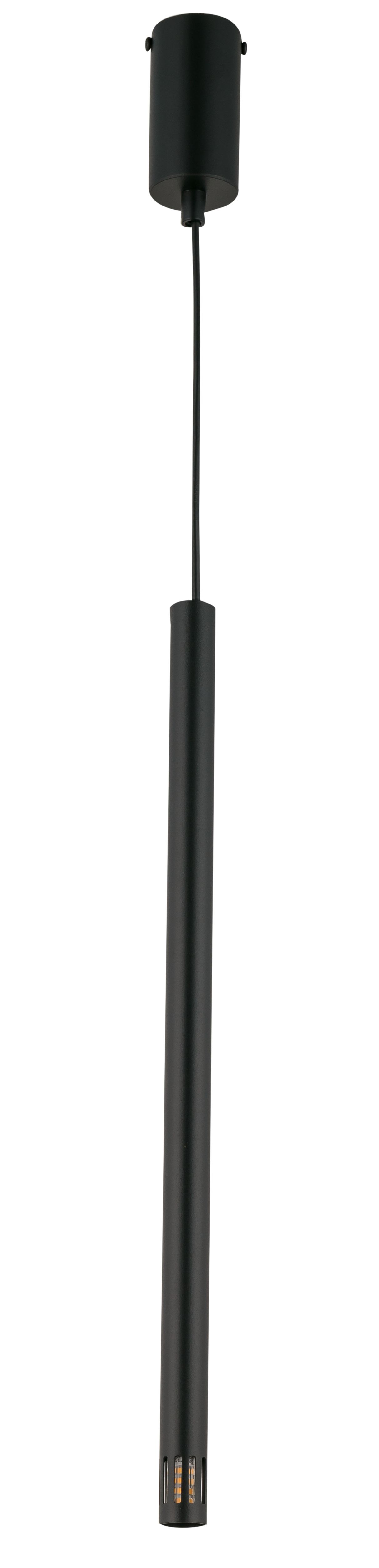 Schwarze Hängelampe Metall Zylinder G9 Ø5 cm rund