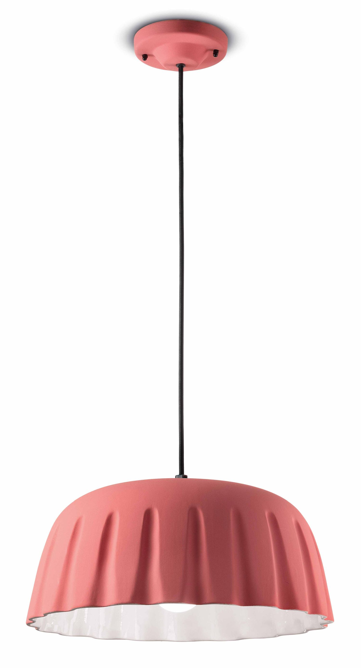 Lampe à suspendre céramique E27 ronde Ø 40 cm H : max. 138 cm