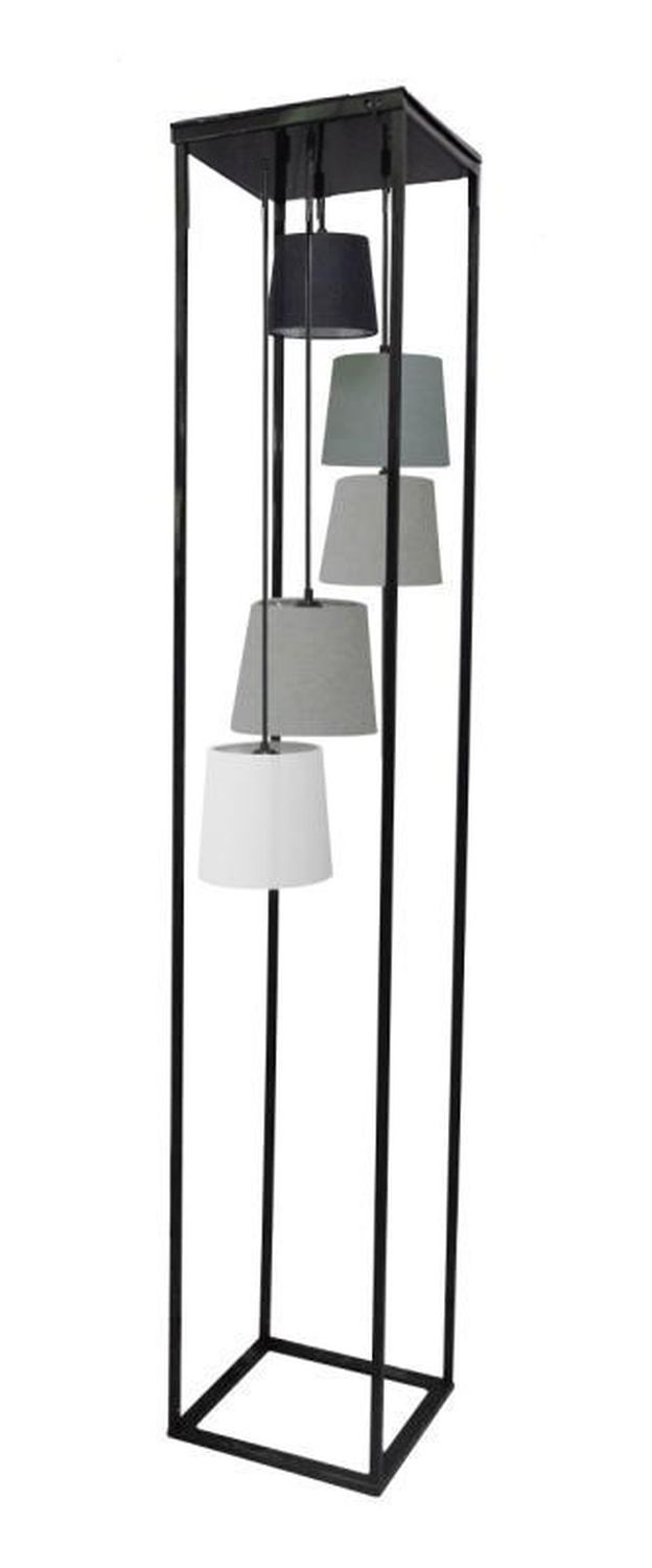 Design Stehlampe Wohnzimmer Schwarz Grau 180cm DJERE