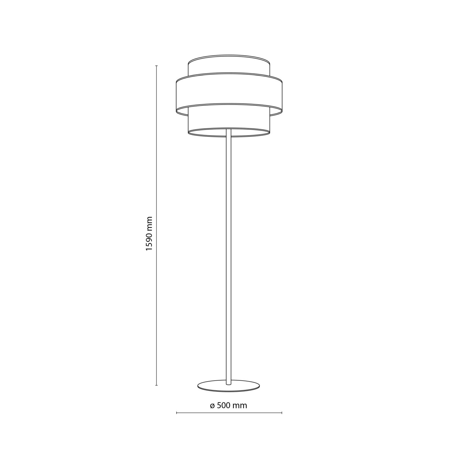 Stehlampe klein 159 cm E27 Bunt Stoff Jute Metall Wohnzimmer