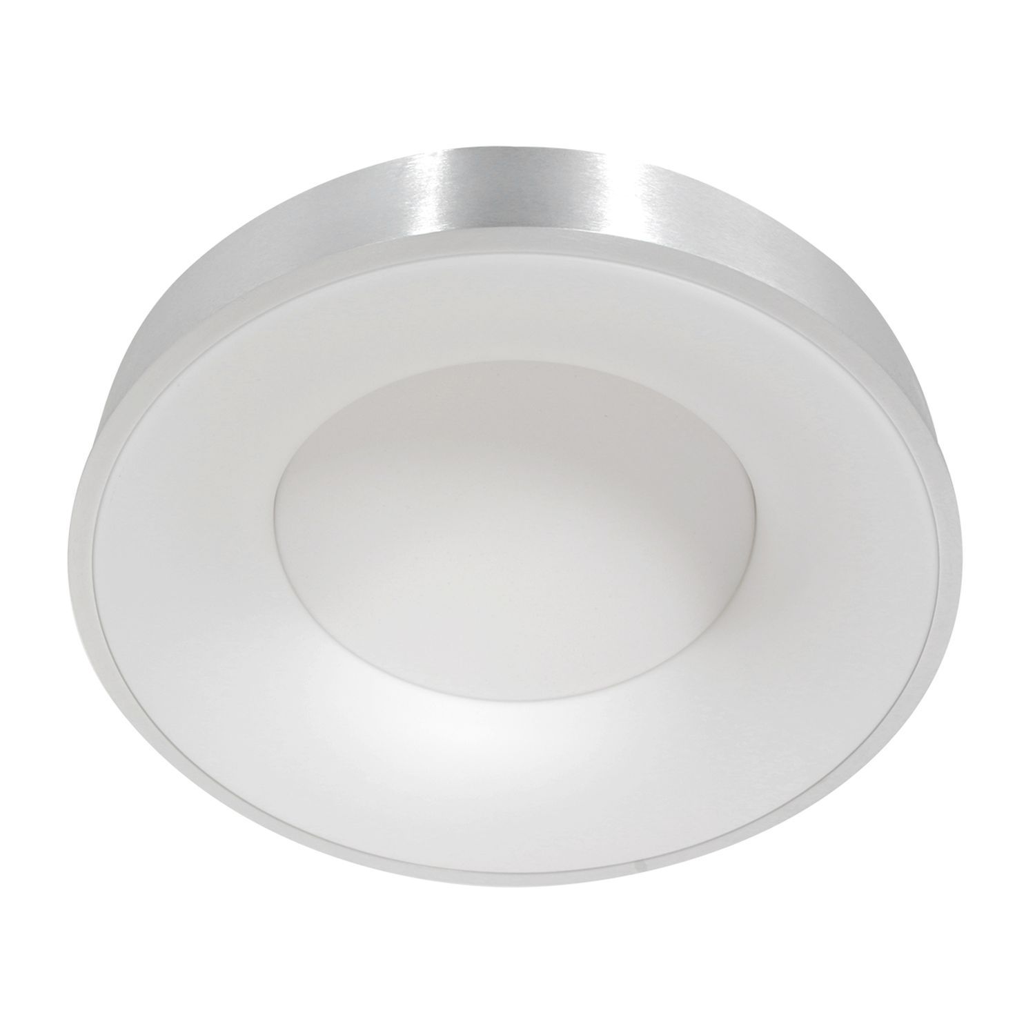 Plafonnier LED rond argenté blanc Ø38 cm 2700 K