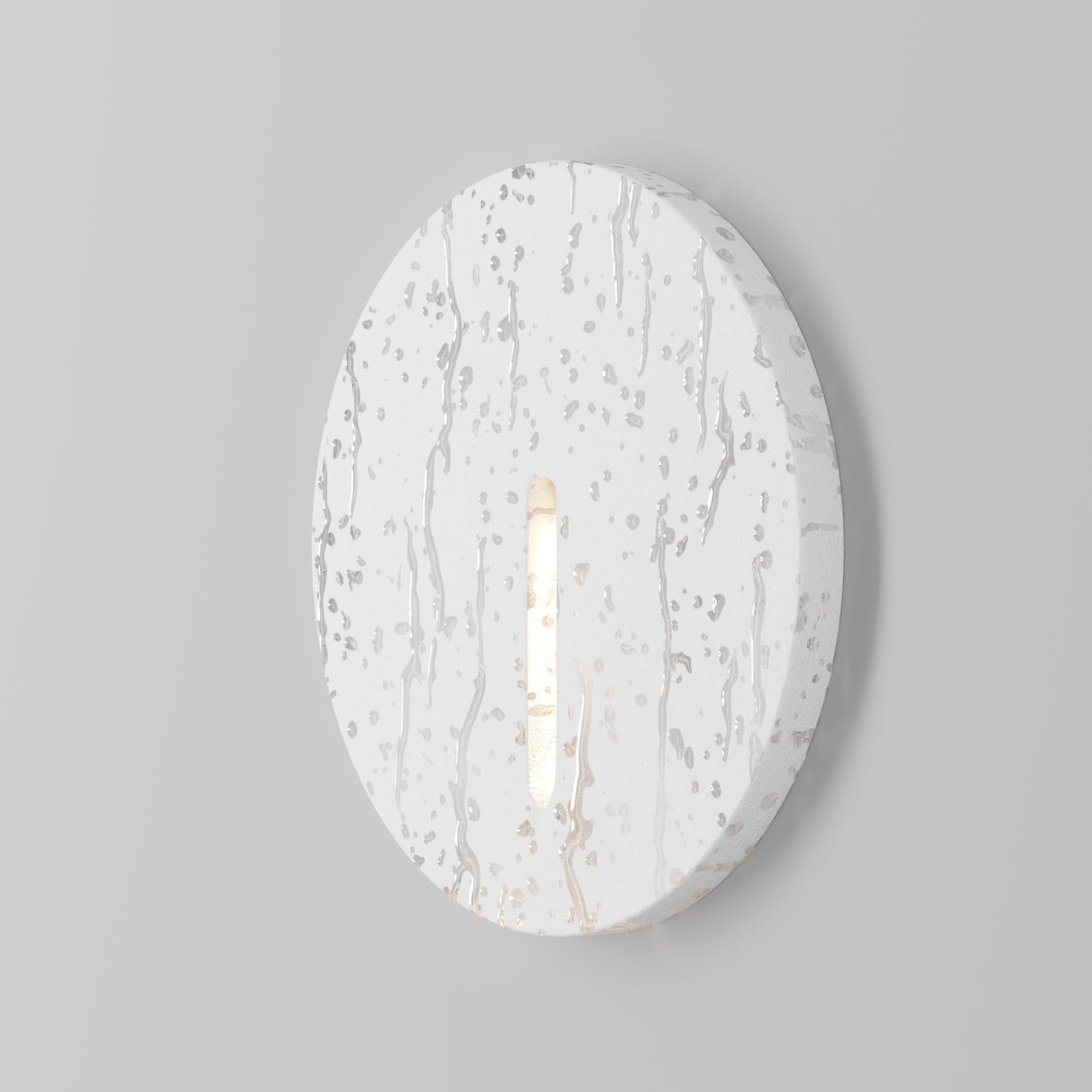 Applique murale LED encastrée Aluminium IP54 ronde Ø 7 cm Blanc