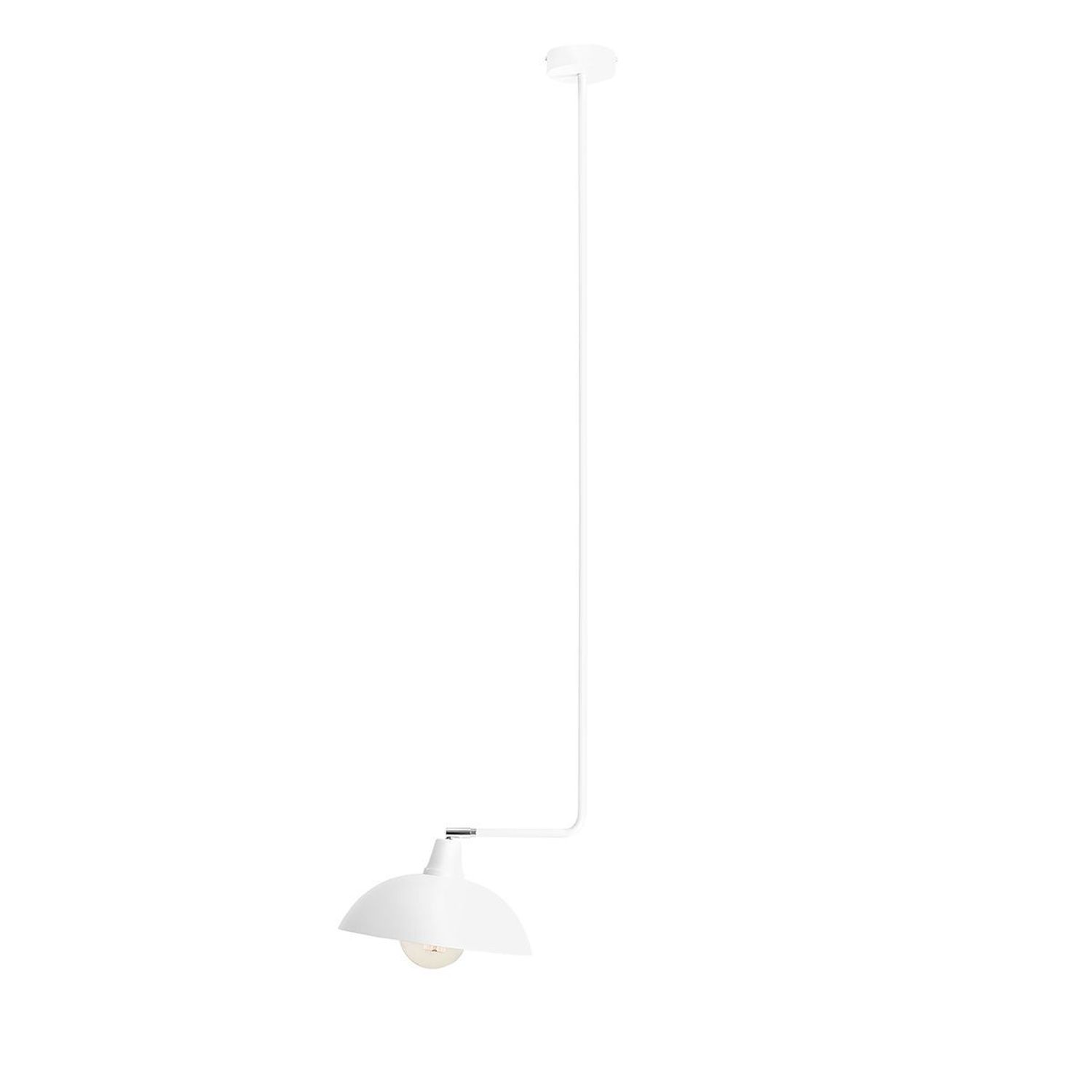 Verstellbare Deckenlampe Metall in Weiß L:40 cm E27