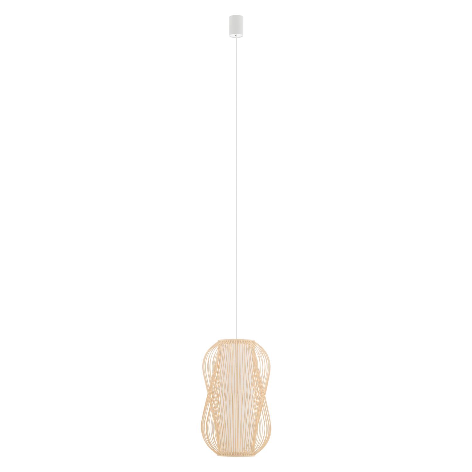 Lampe à suspendre décorative en bambou E27 Ø26 cm en bois naturel