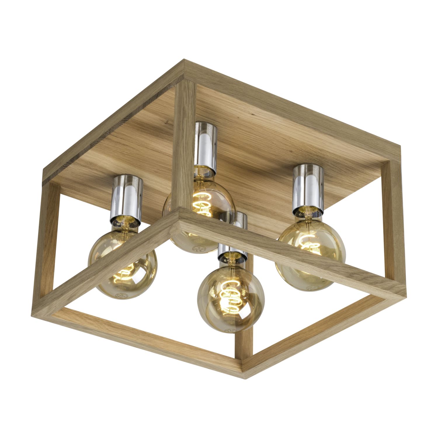 Moderne Deckenlampe Holz Metall E27 dekorativ