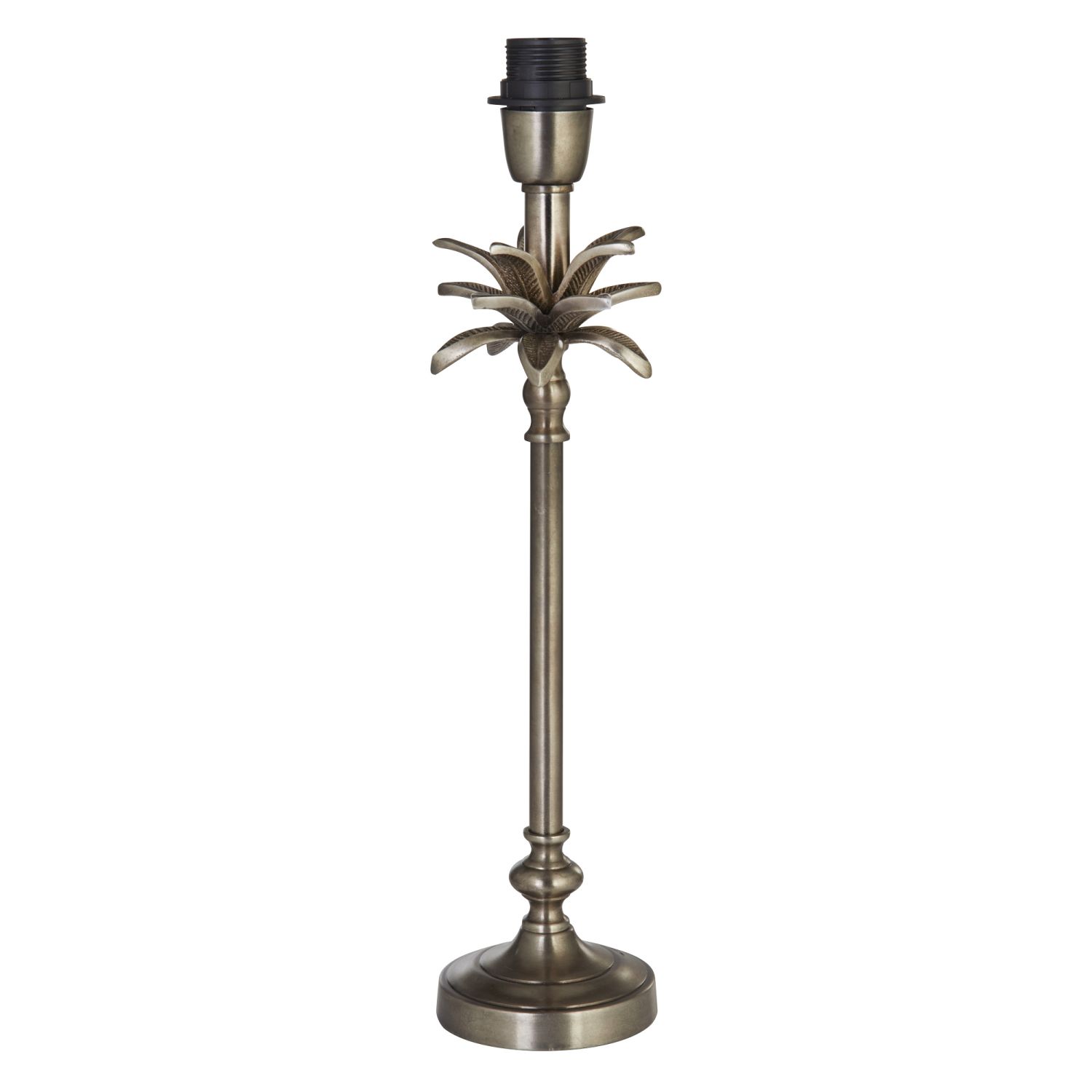 Pied pour lampe de table Métal E27 H : 45 cm Nickel antique