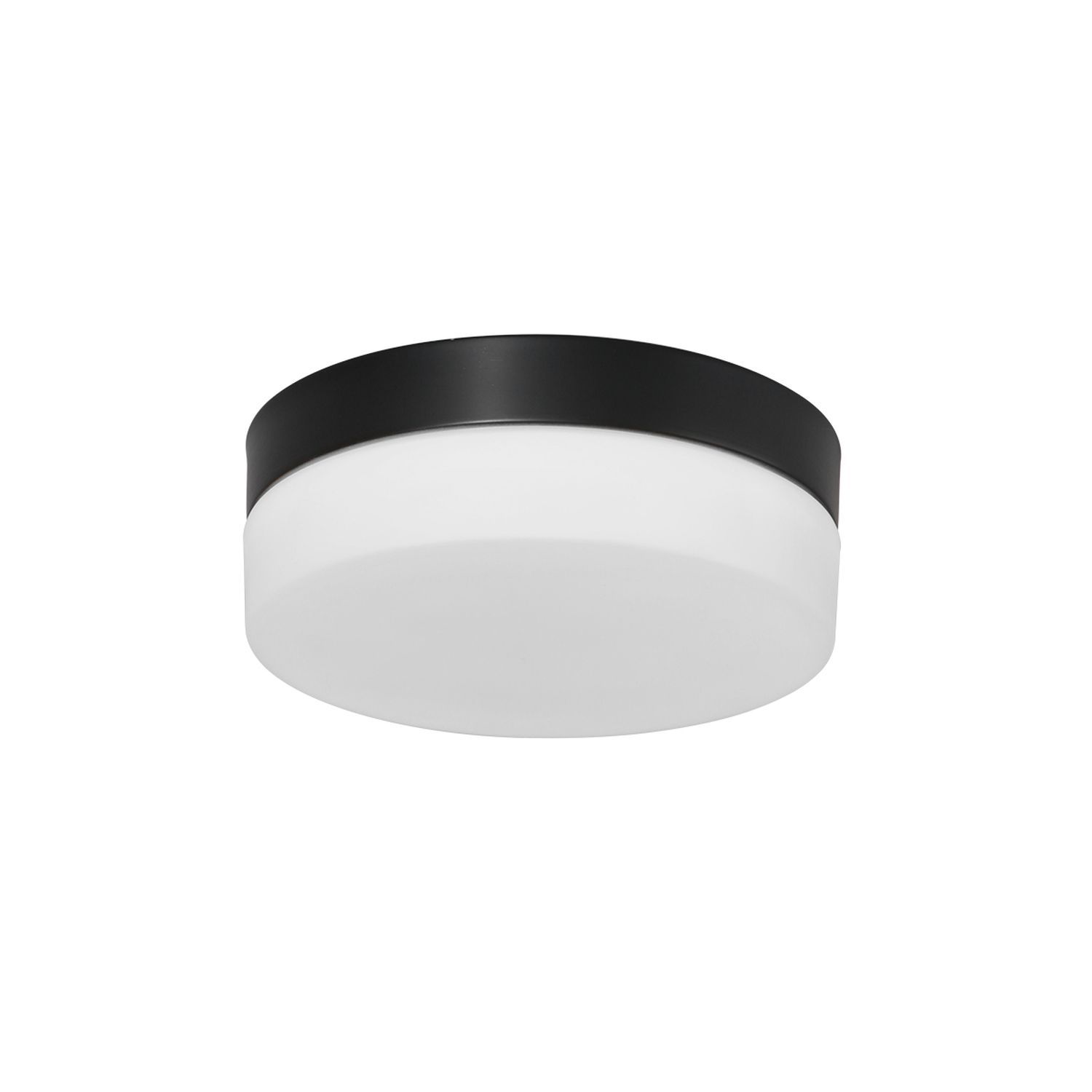 Runde LED Deckenlampe Glas Metall IP44 Ø18 cm 12 W