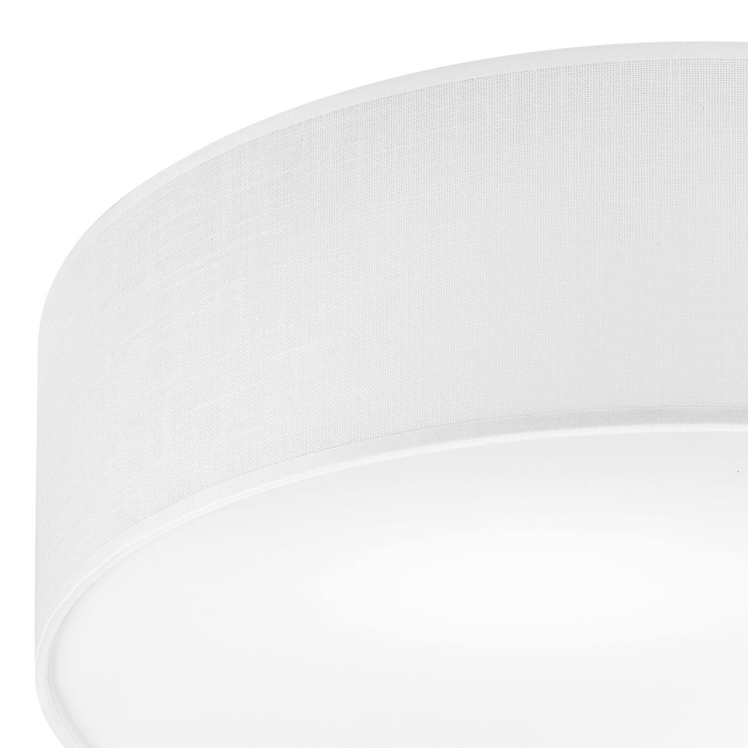 Licht-Erlebnisse Deckenlampe Aus Stoff – Runde, Flache Deckenleuchte 45 Cm, Beige, Blendarm, Für 2x E27, Ideal Für Schlafzimmer & Wohnzimmer