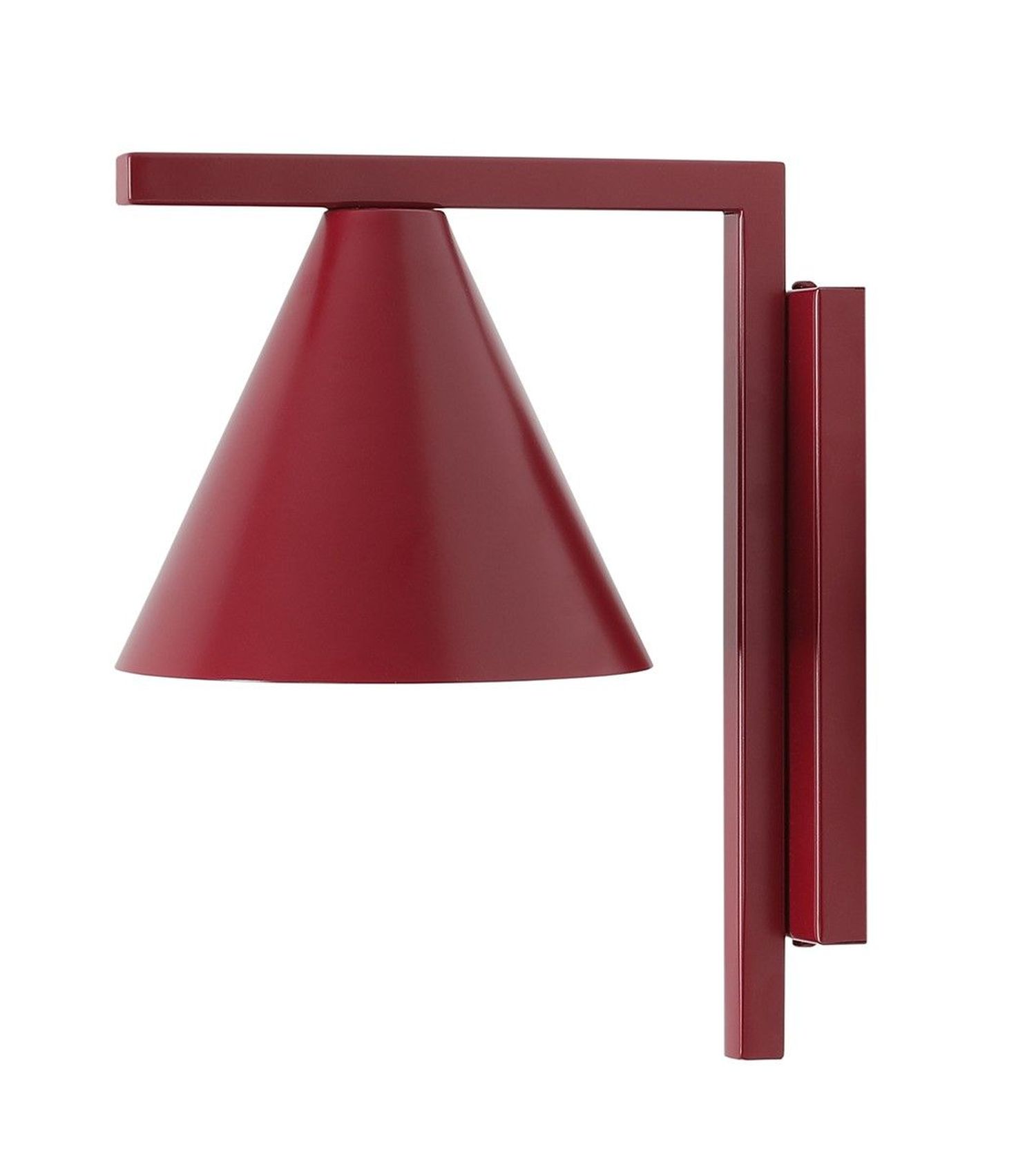 Dekorative Wandleuchte Rot Metall Kegel E27 T:23 cm