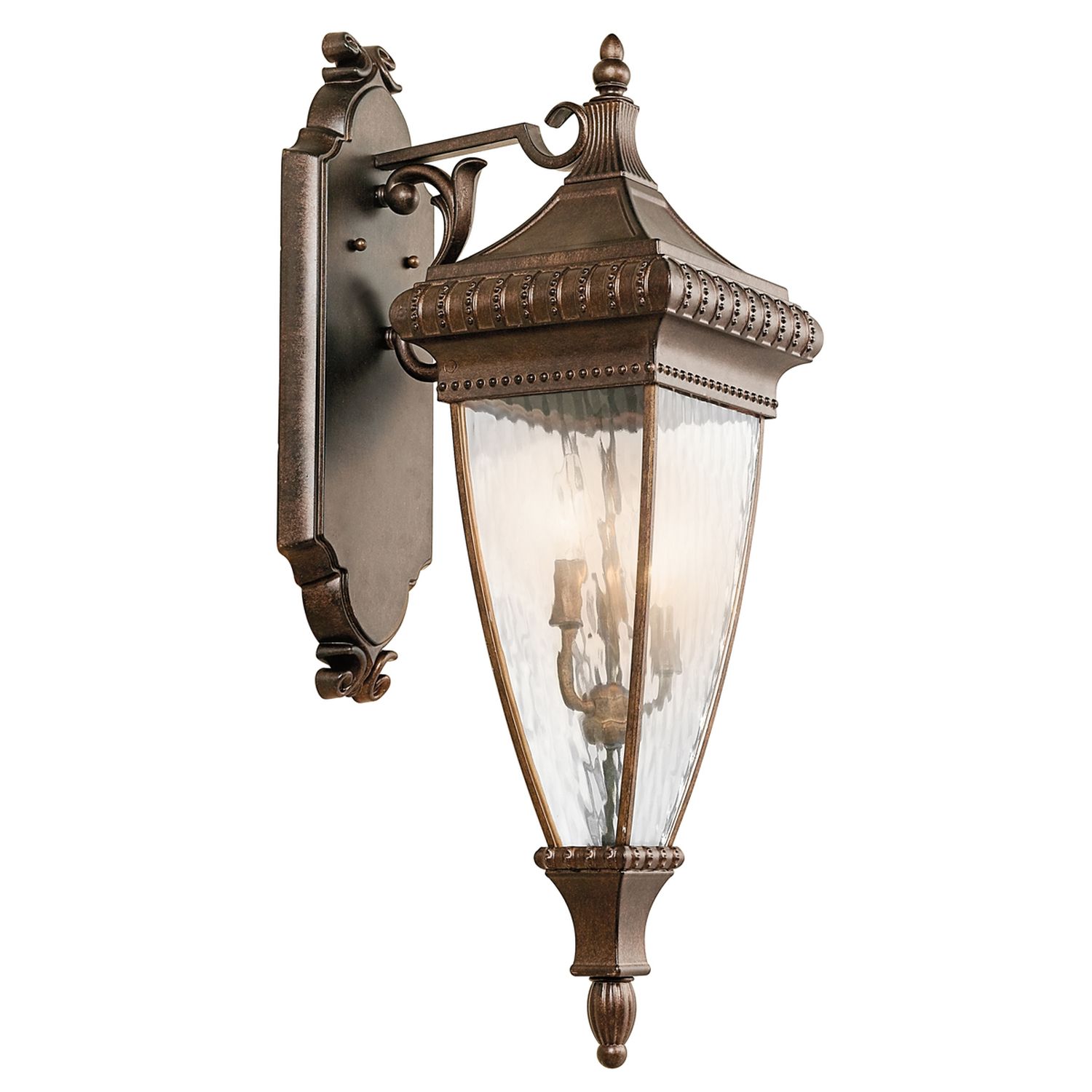 Große Wandlampe außen H:79cm Vintage in Bronze