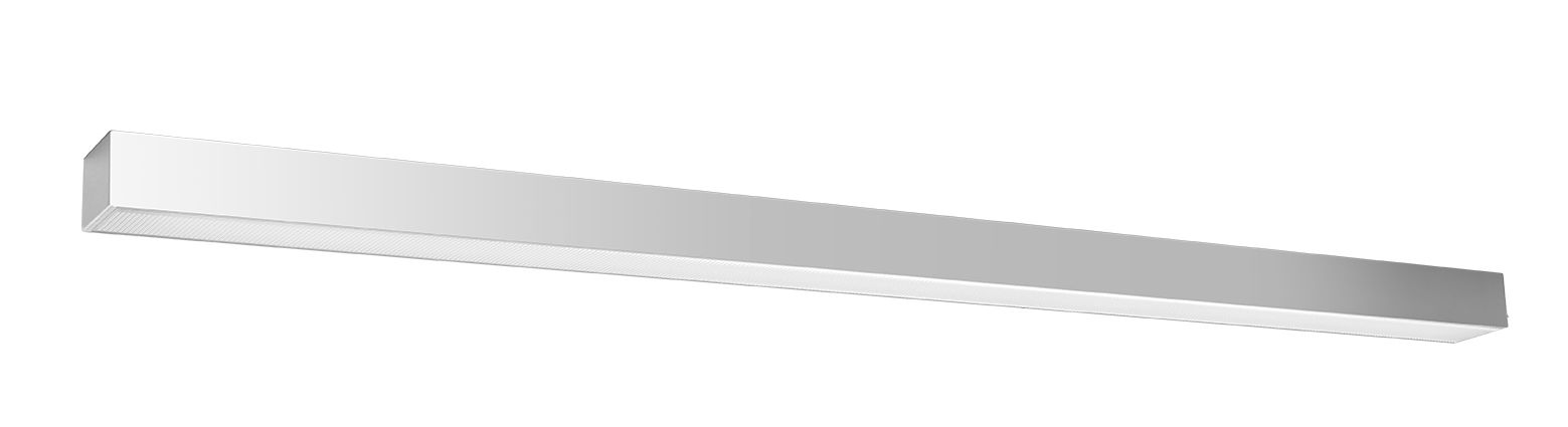 LED Deckenleuchte Metall 118 cm lang blendarm Grau