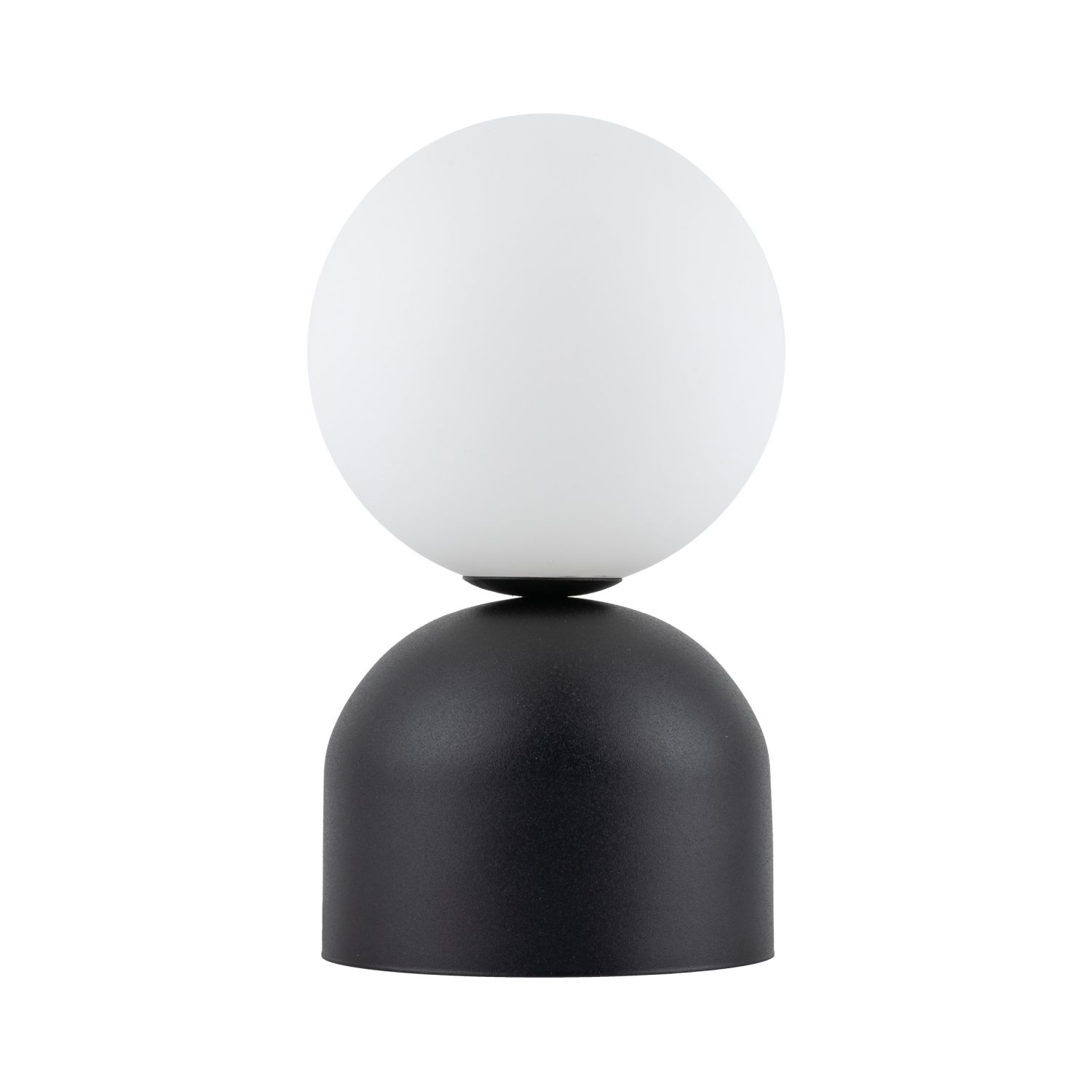 Lampe de table noir blanc G9 verre métal H : 21 cm Abat-jour sphérique