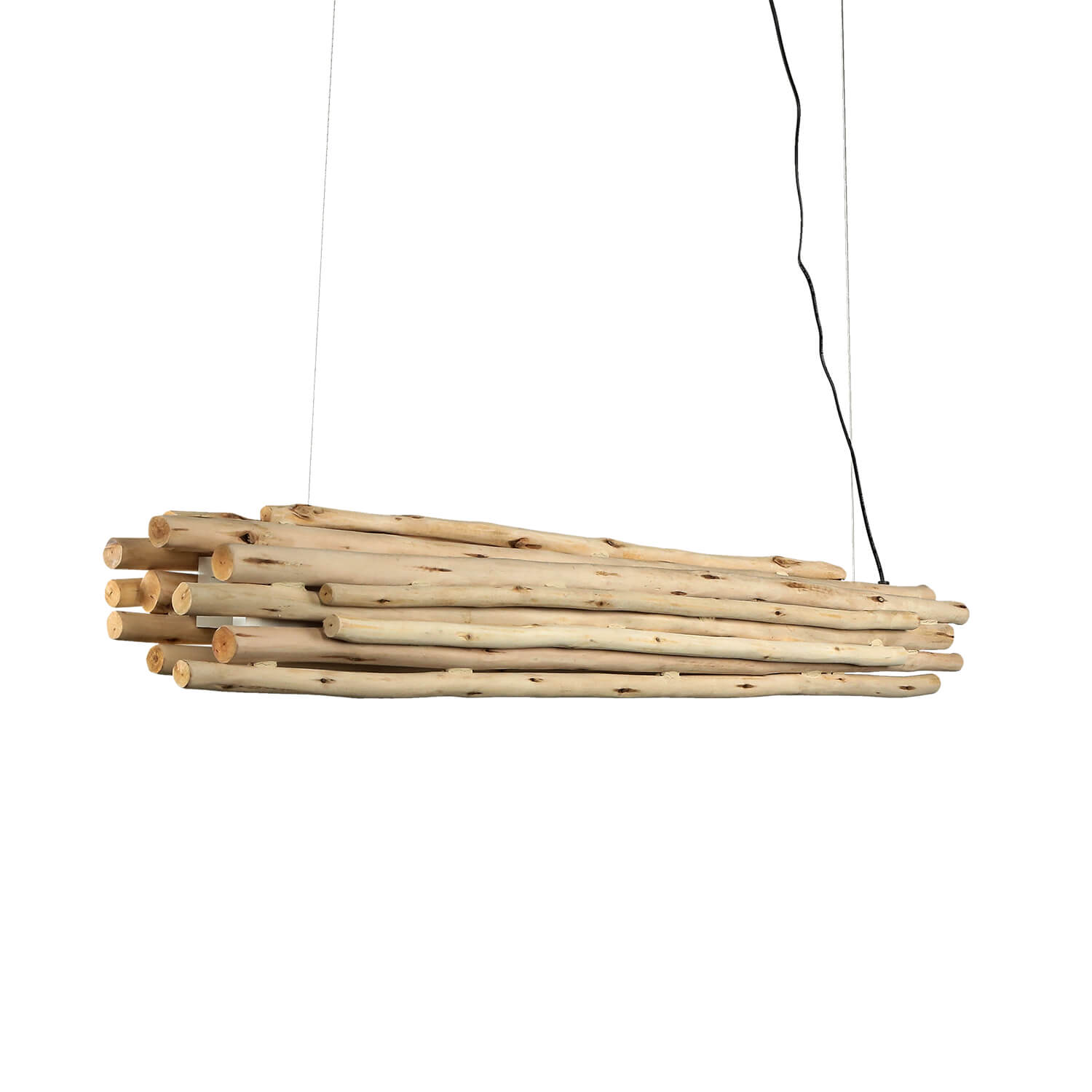 Lampe à suspendre SURIN Bois flotté 115 cm Table de salle à manger