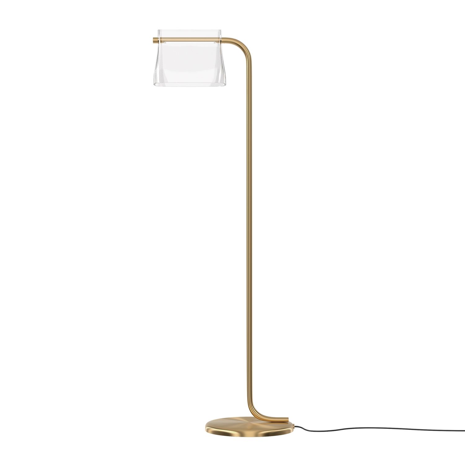 Lampadaire LED verre métal lumière blanc chaud 3000 K