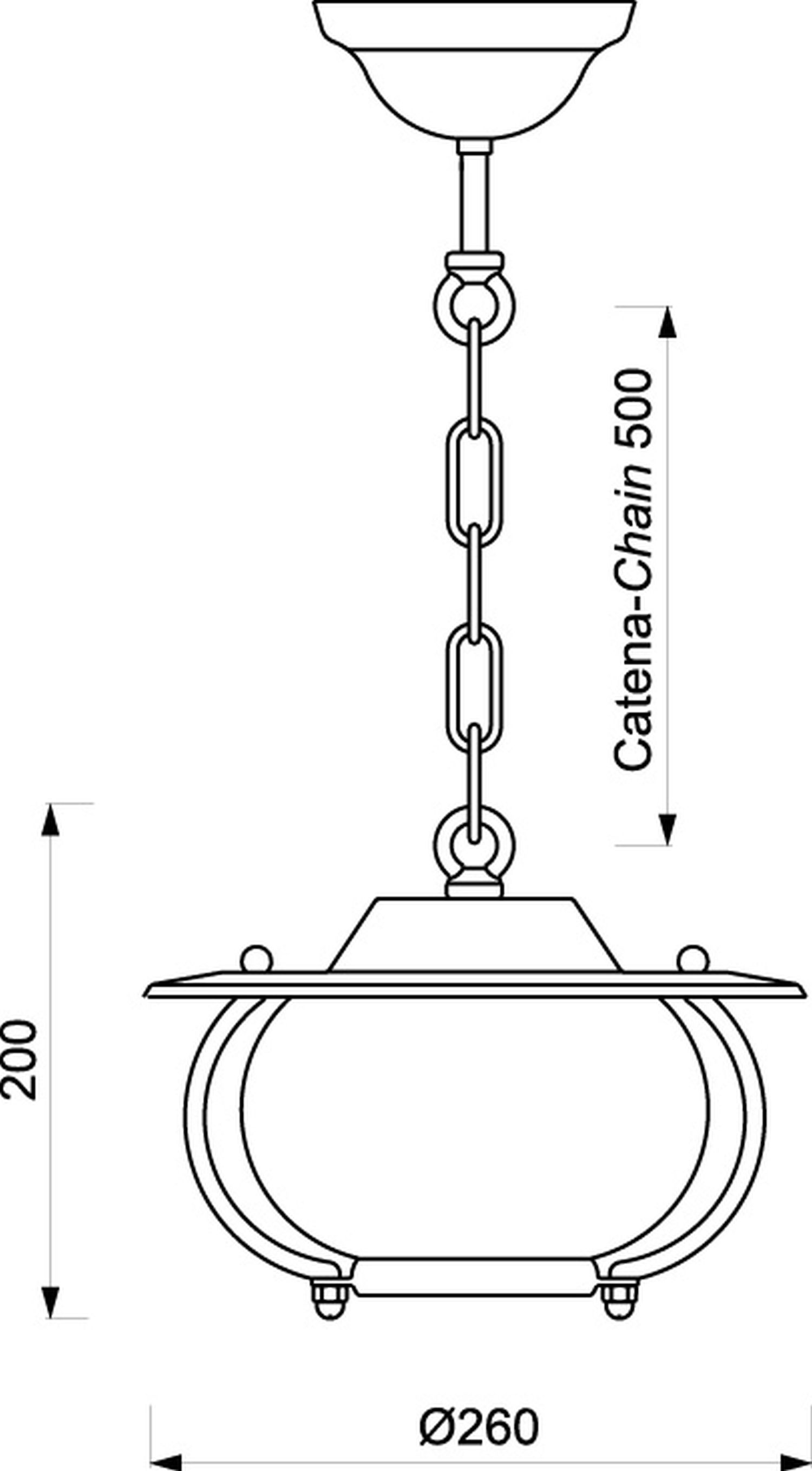 Lampe à suspendre table à manger laiton verre Ø26cm Maritim