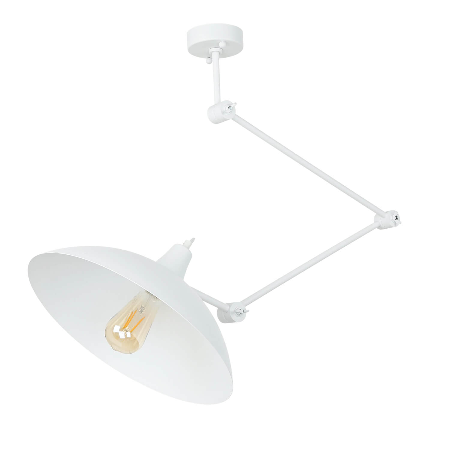 Flexible Deckenlampe Weiß Wohnzimmer Retro Leuchte