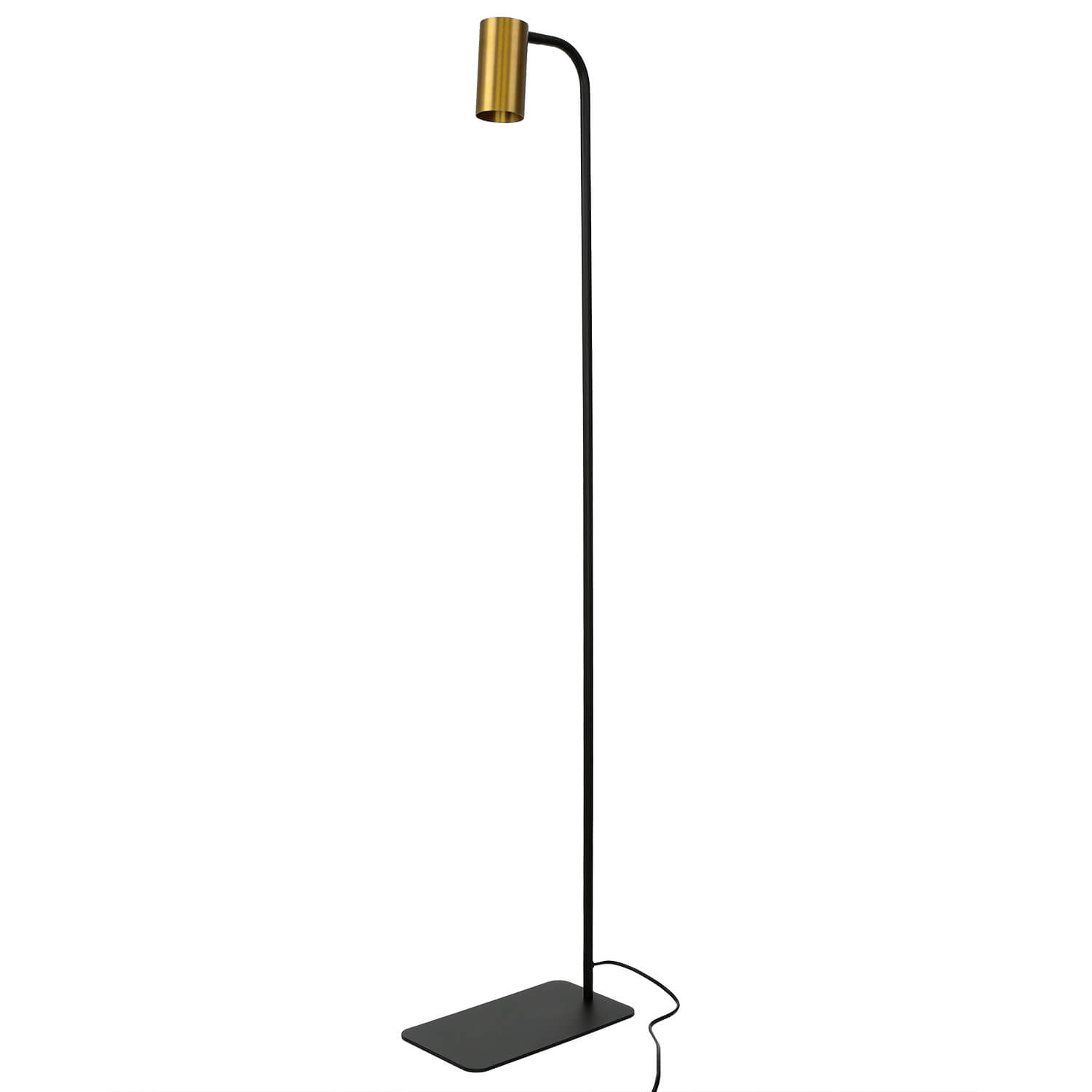 Stehlampe Messing Schirm 124cm Modern flexibel GU10