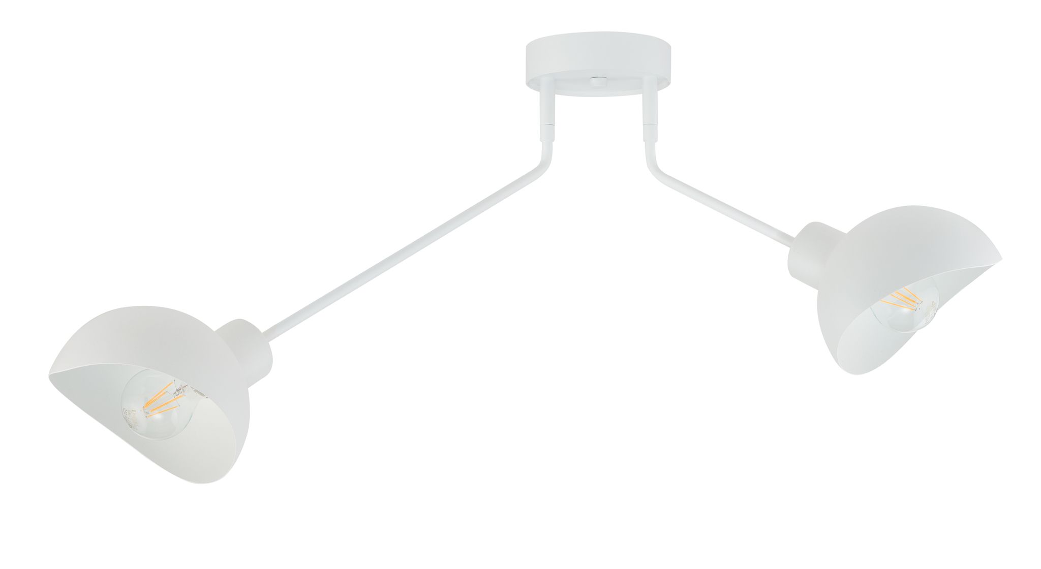 Metall Deckenleuchte Weiß 2-flmg dekorativ E27 stilvoll
