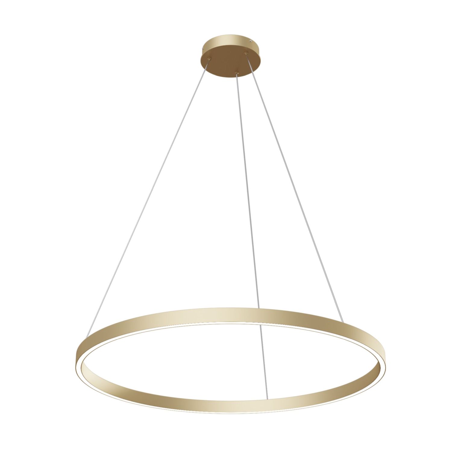 Lustre LED aluminium Ø 80 cm rond H : max. 120 cm