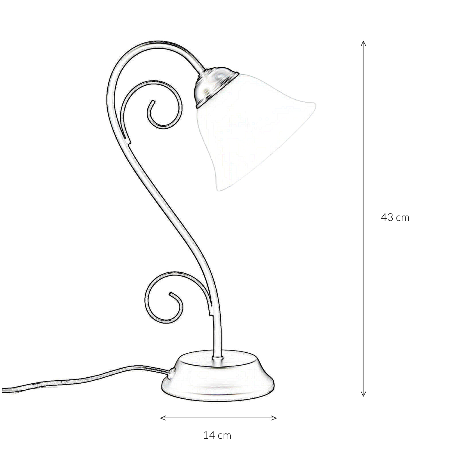 Rustikale Tischlampe Schwarz Alabaster H:43cm ATHEN