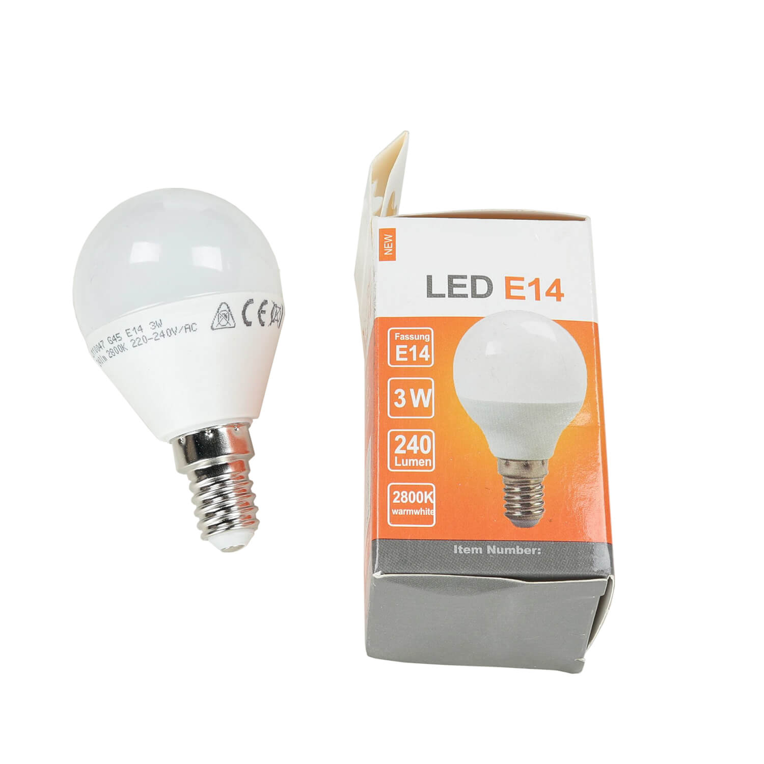 LED Leuchtmittel E14 3 Watt 2800 K warmweiß - LM10047