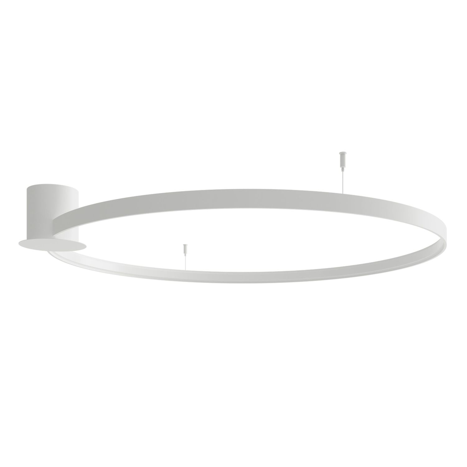 LED Deckenleuchte Ring Ø 118 cm 4000 K Weiß Metall