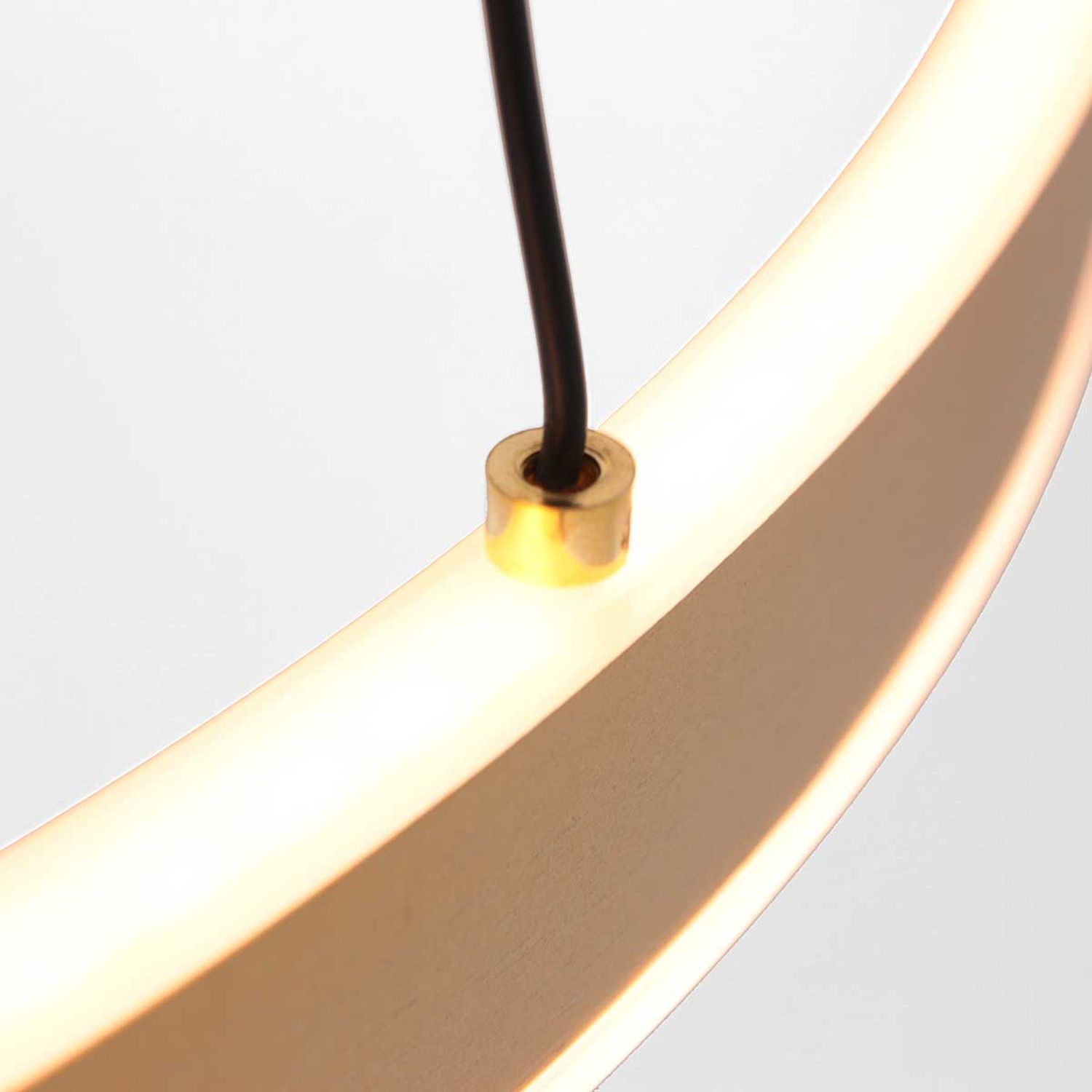 LED Pendelleuchte in Gold 60 cm rund 2700 K Ring Platte