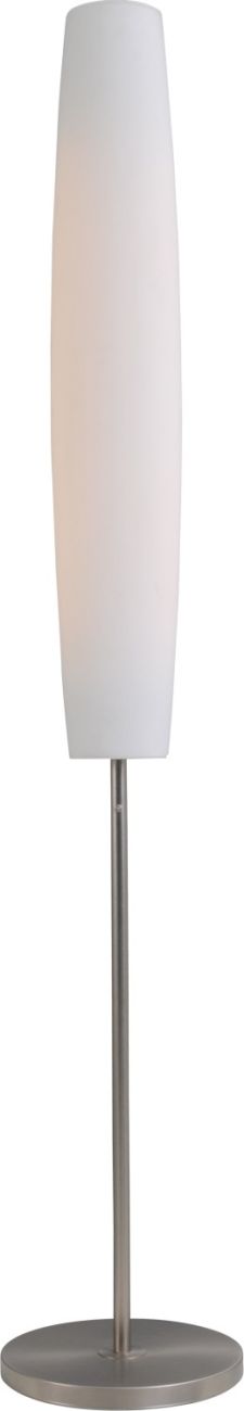 Dimmbare LED Stehlampe mit Glasschirm Mattweiß