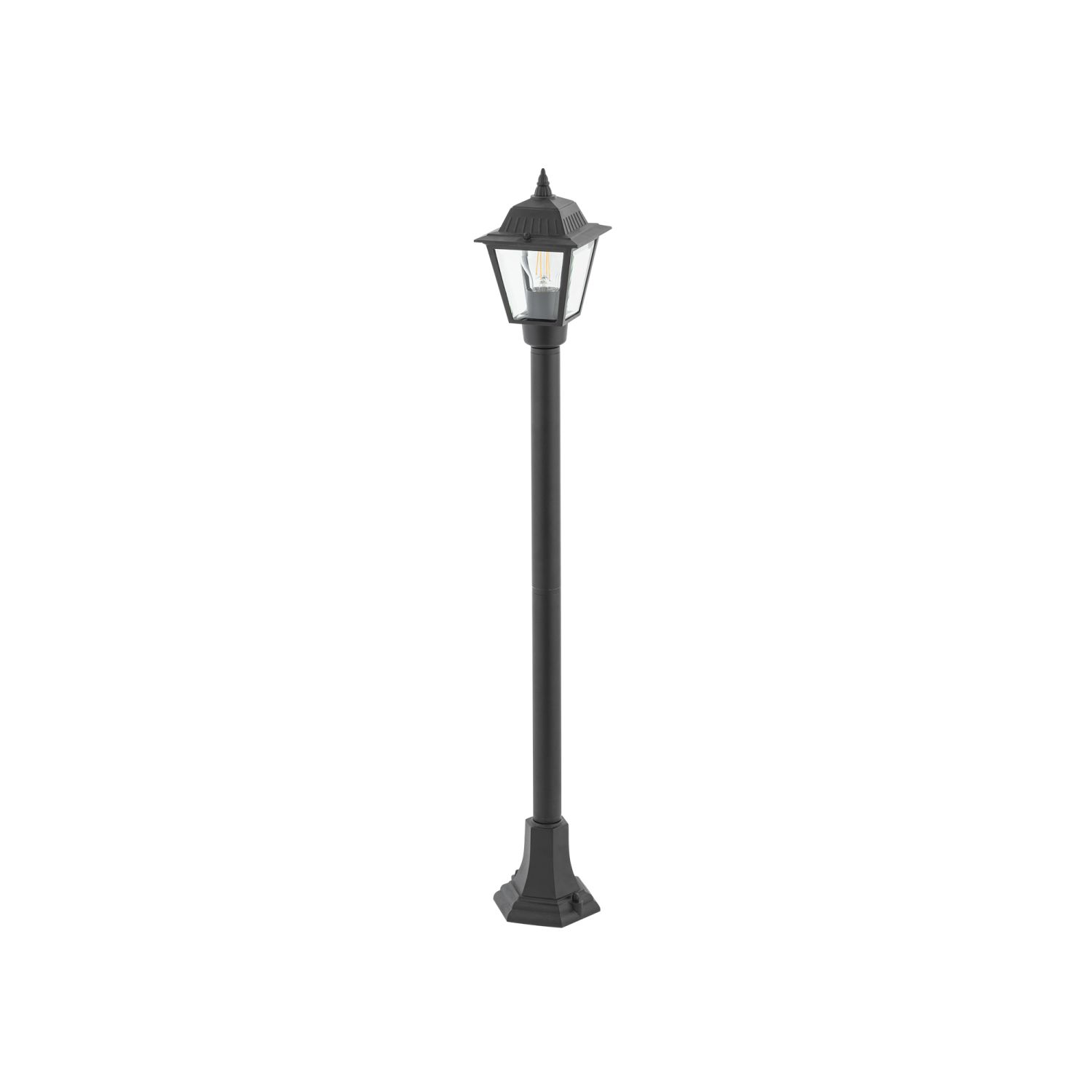 Lampadaire extérieur 100 cm E27 IP44 noir en aluminium